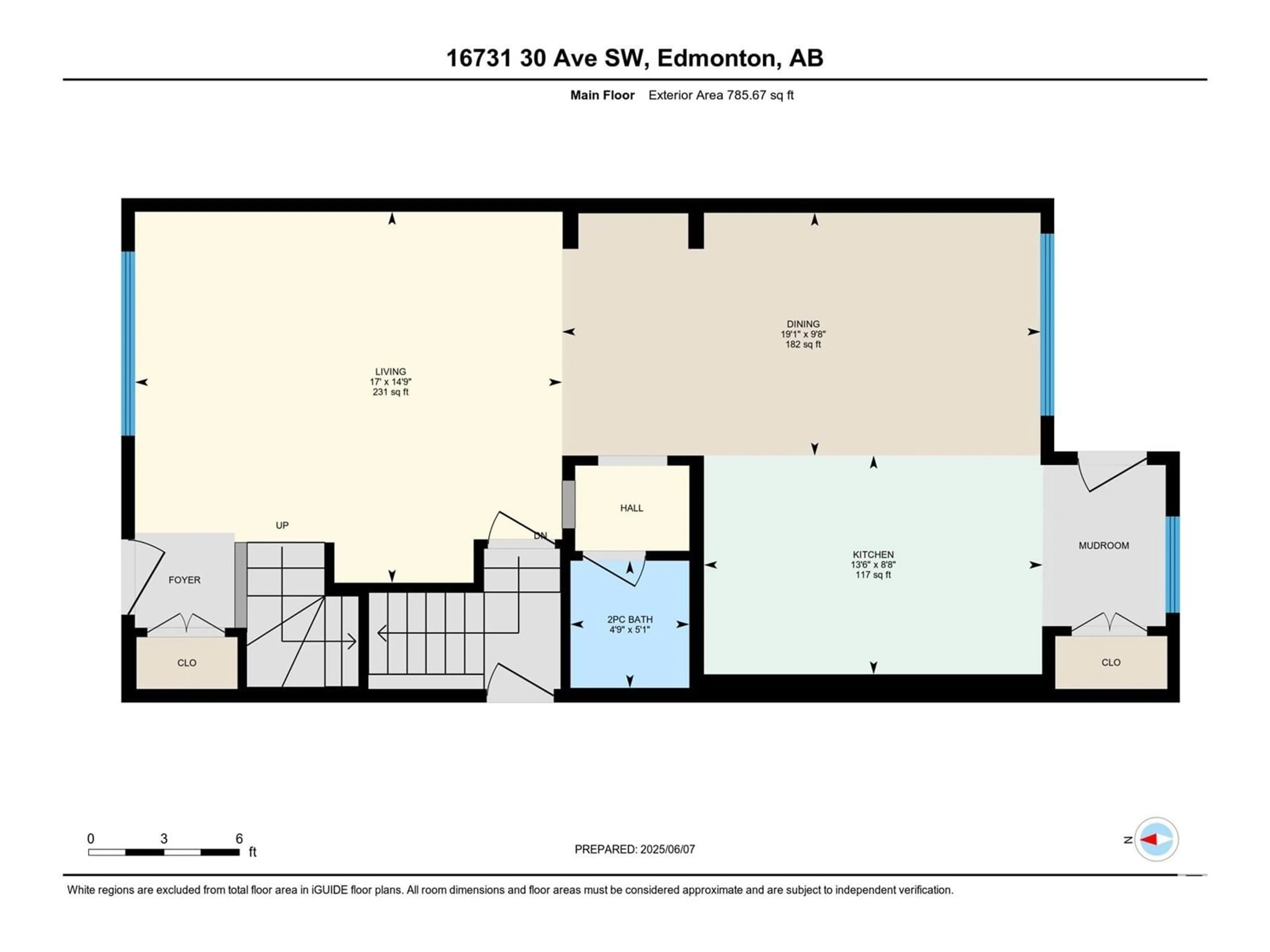 Floor plan for SW - 16731 30 AV, Edmonton Alberta T6W5A3