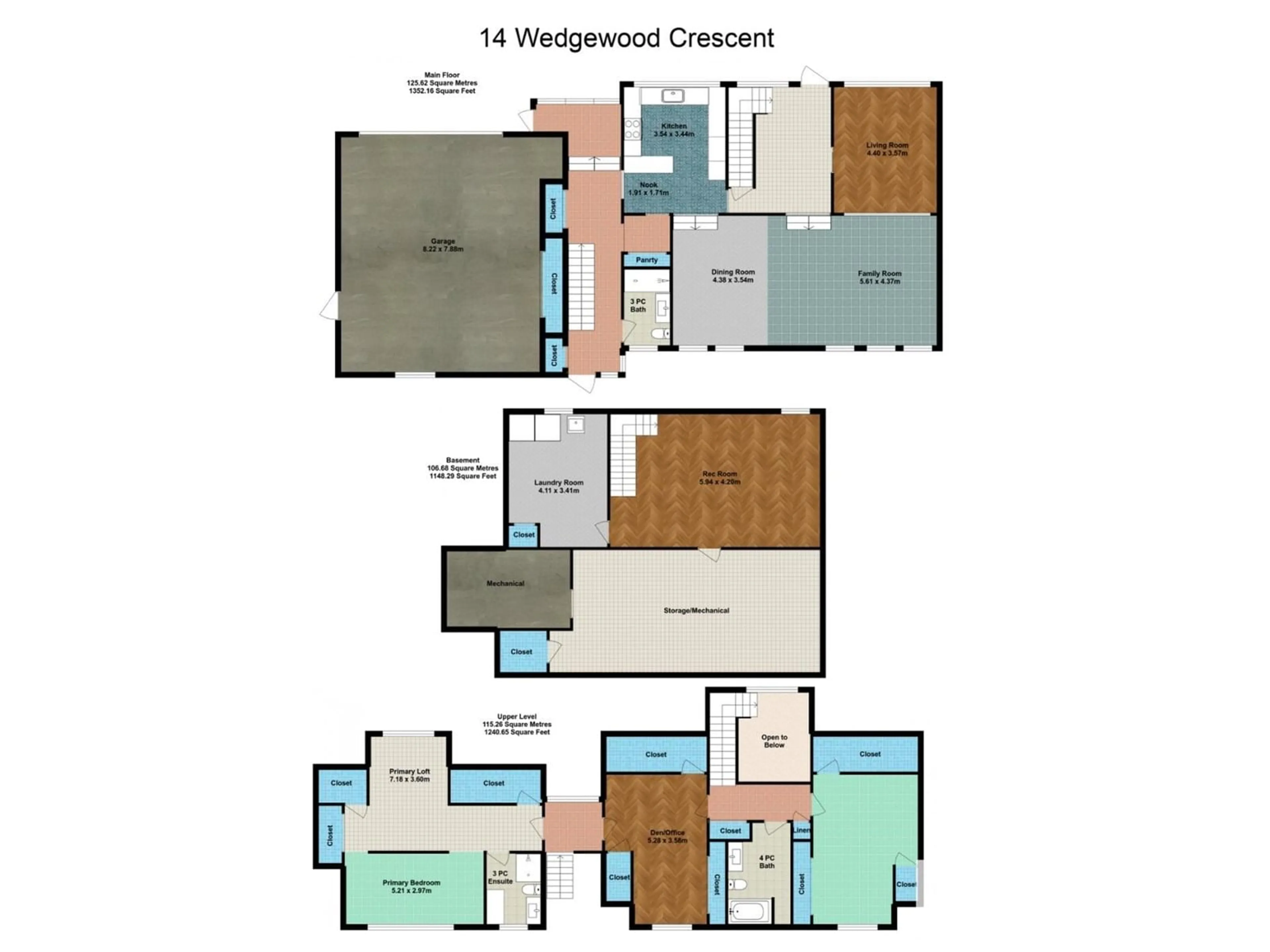 Floor plan for 14 WEDGEWOOD CR, Edmonton Alberta T6M2N4