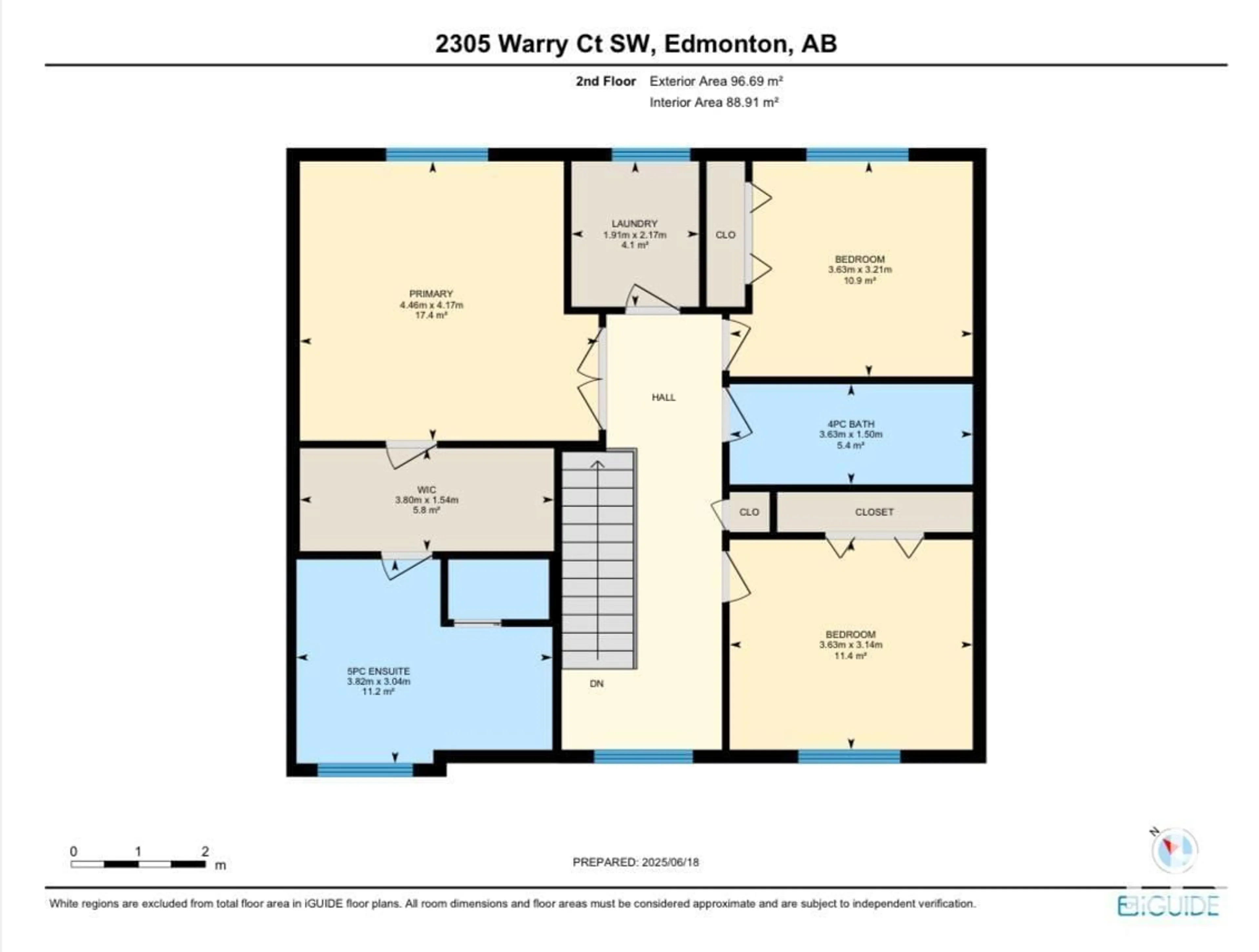 Floor plan for 2305 WARRY CO, Edmonton Alberta T6W0N9