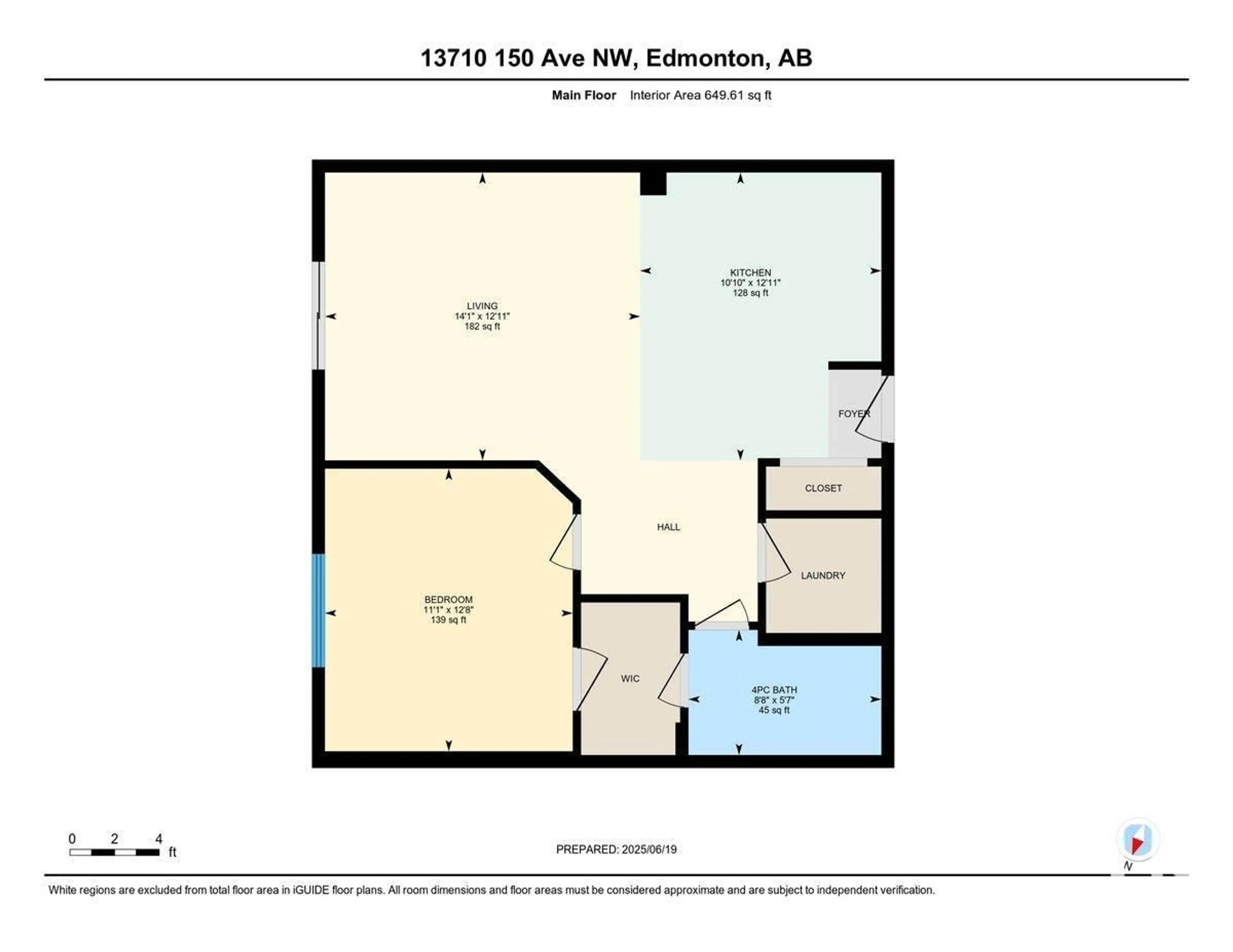 Floor plan for #311 - 13710 150 AV, Edmonton Alberta T6V0B2