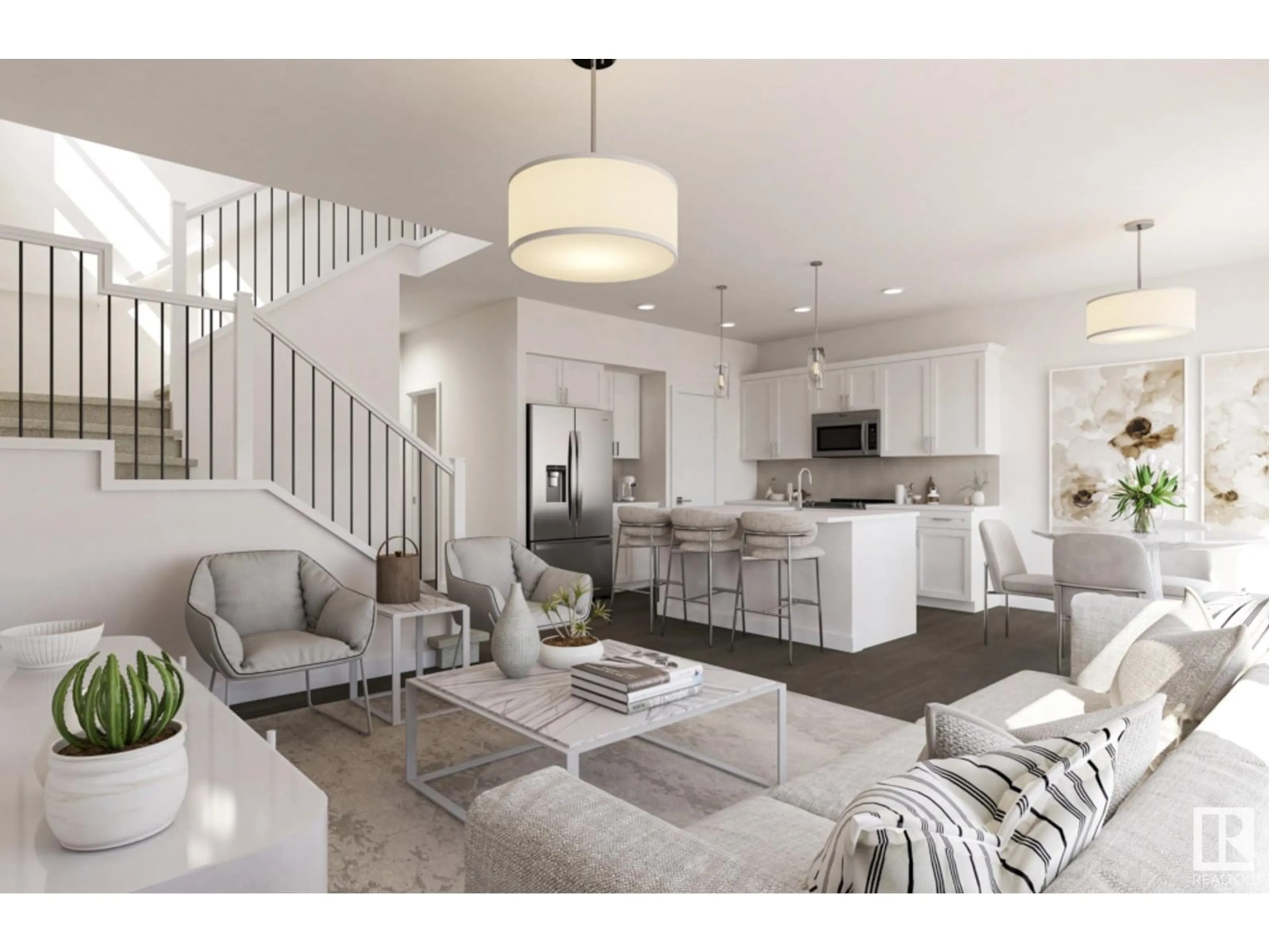 Open concept kitchen, unknown for NW - 2217 193A ST, Edmonton Alberta T6M3B7