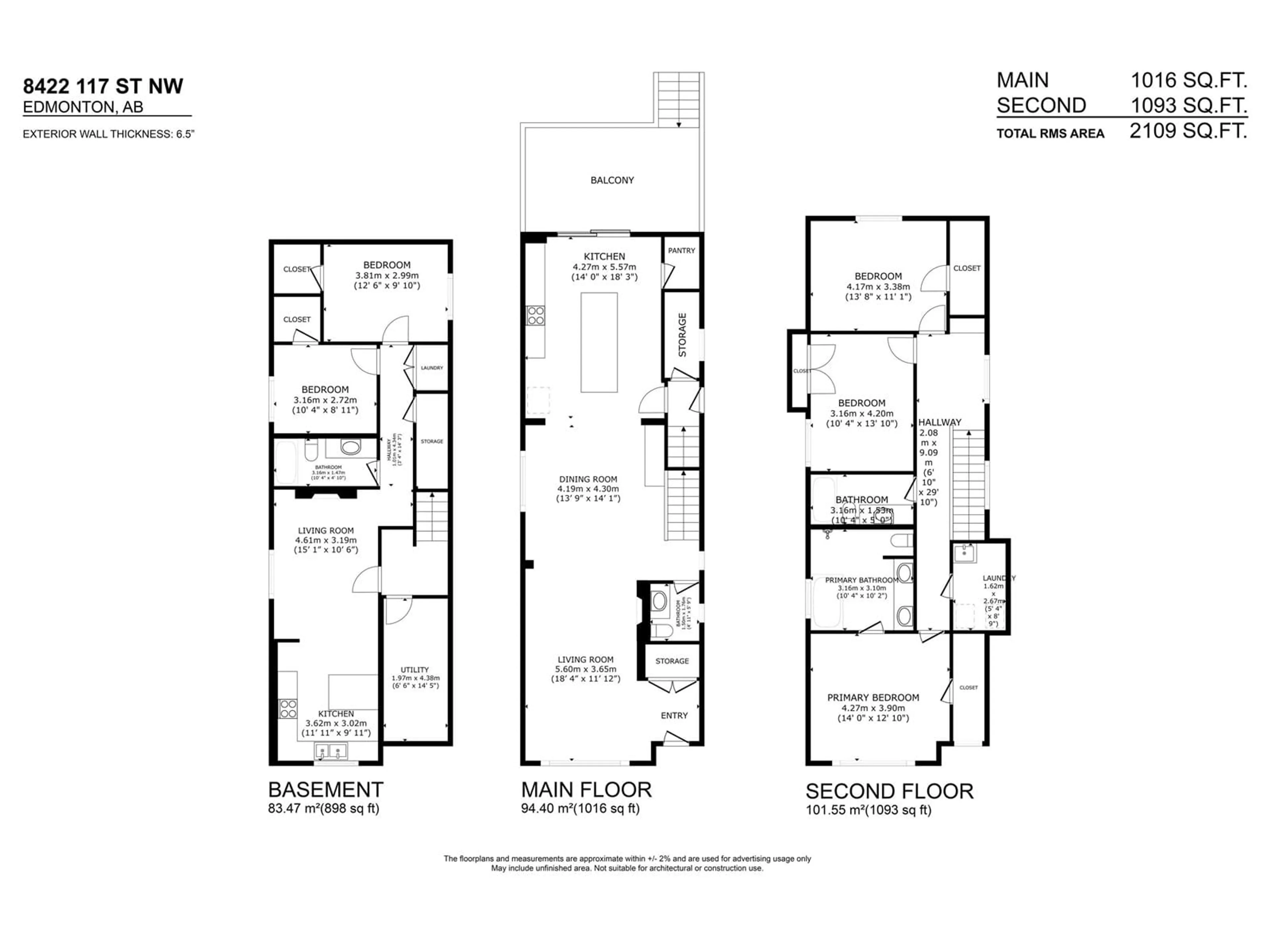 Floor plan for 8422 117 ST, Edmonton Alberta T6G1R4