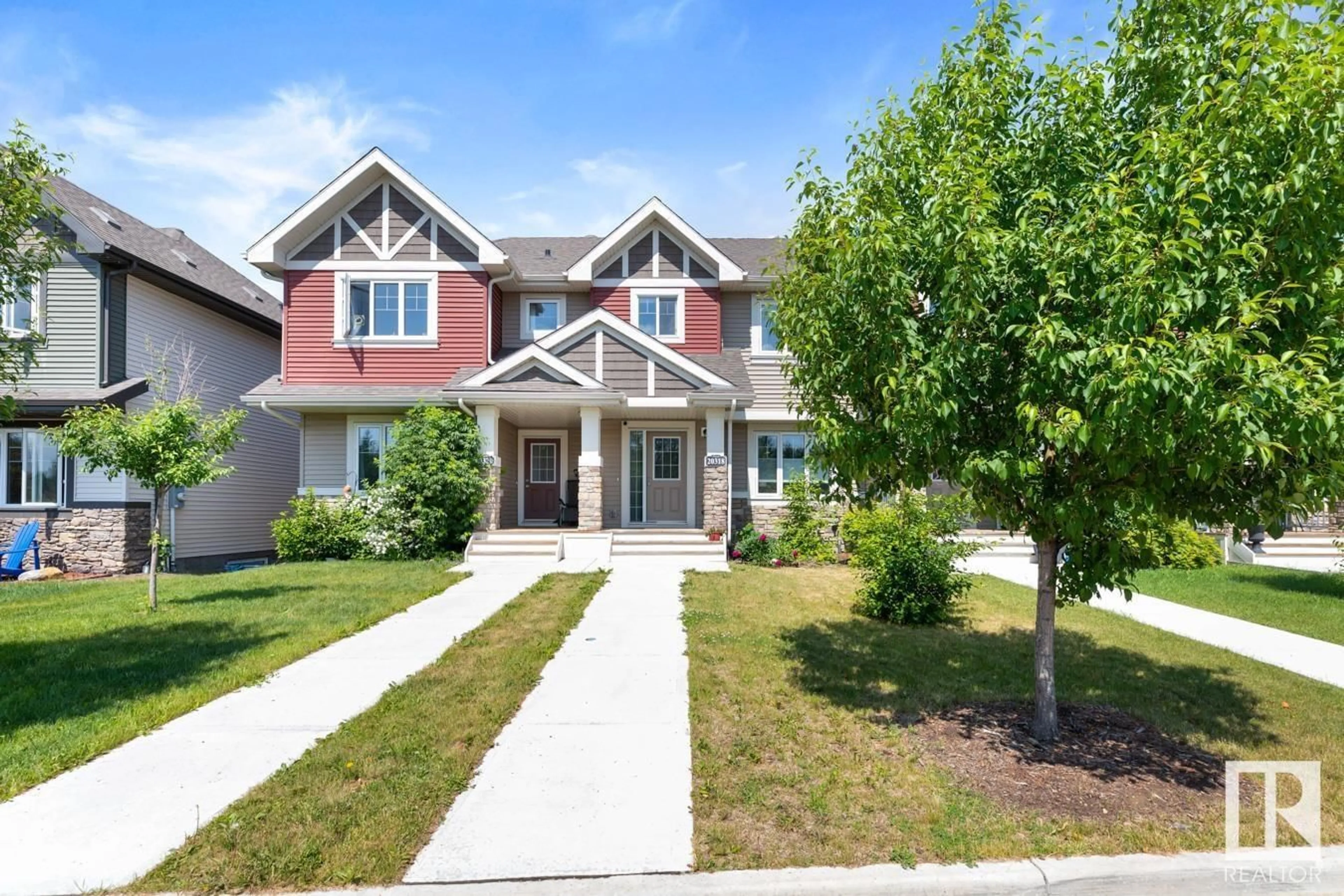 Home with brick exterior material, street for 20318 128 AV, Edmonton Alberta T5S0E7