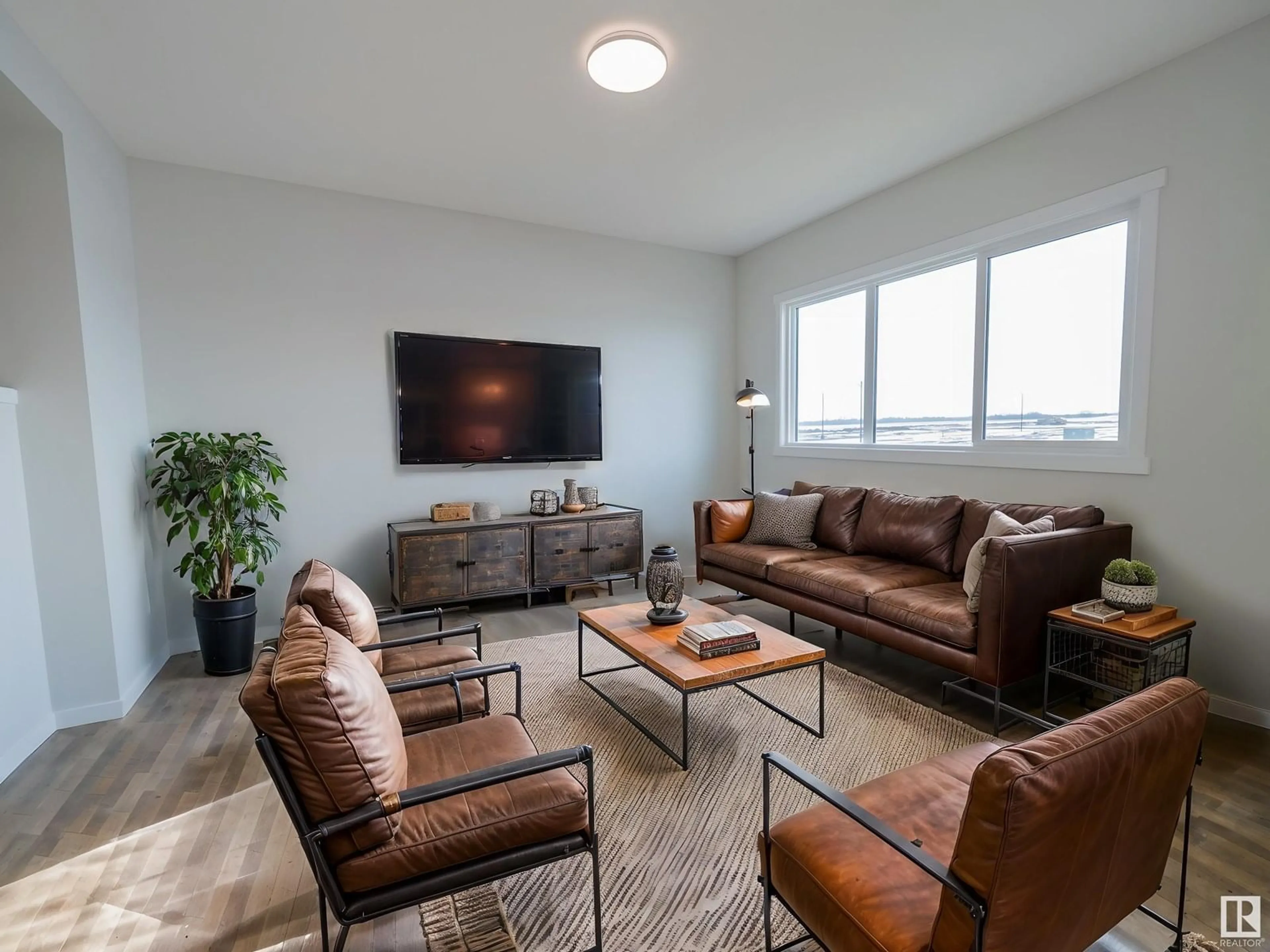 Living room with furniture, unknown for 19 REDPOLL WD, St. Albert Alberta T8N8C7