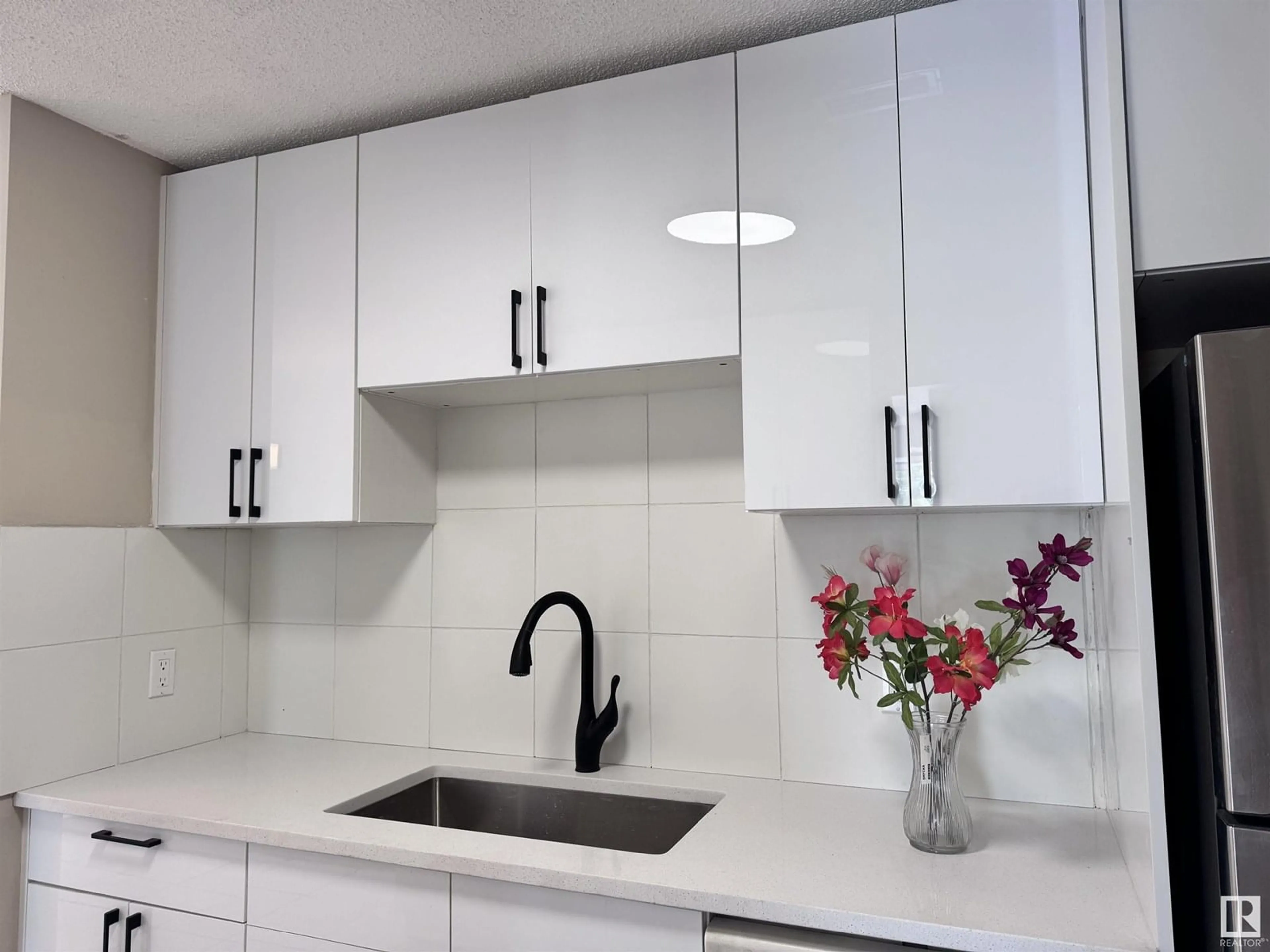 Contemporary kitchen, ceramic/tile floor for #6 - 2204 118 ST, Edmonton Alberta T6J5K2