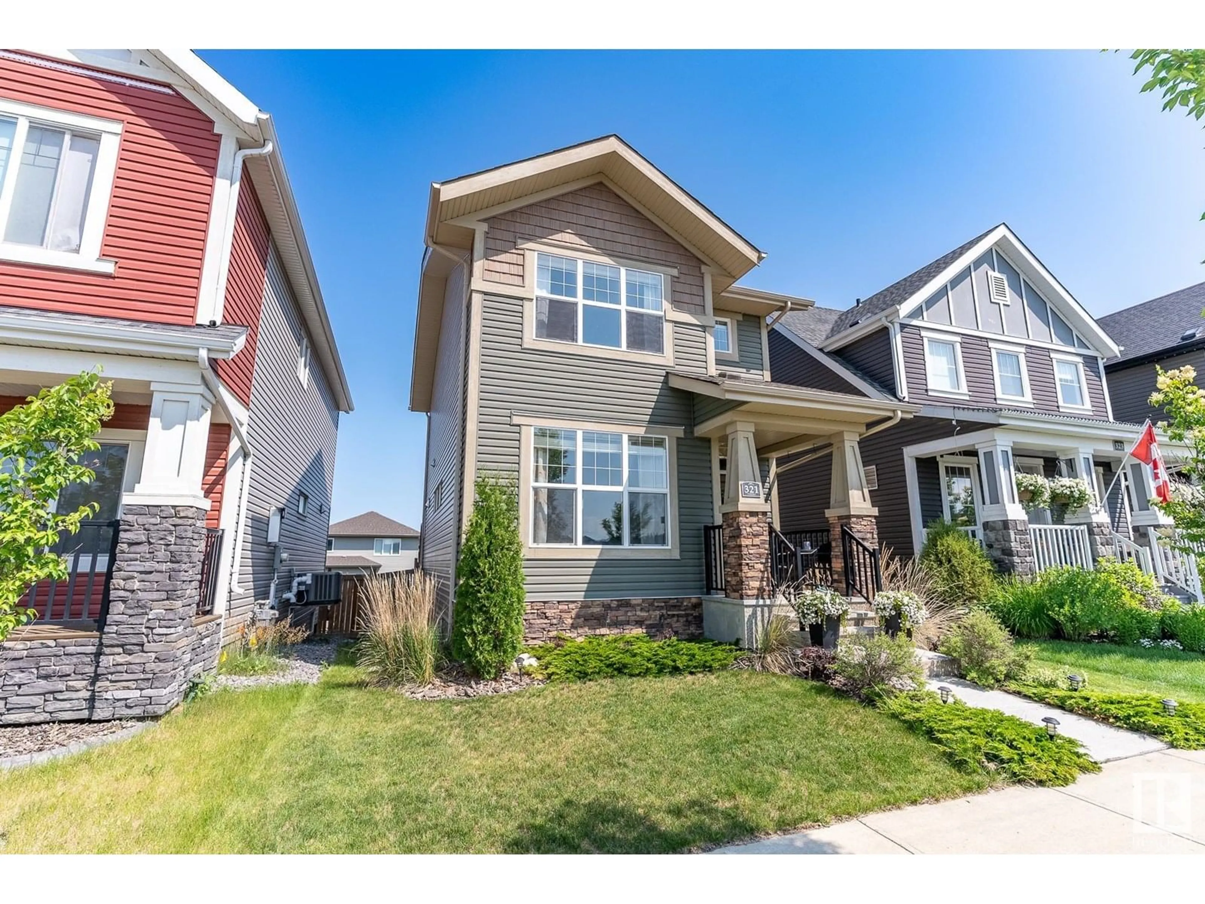 Home with brick exterior material, street for 321 HAWKS RIDGE BV, Edmonton Alberta T5S0M4