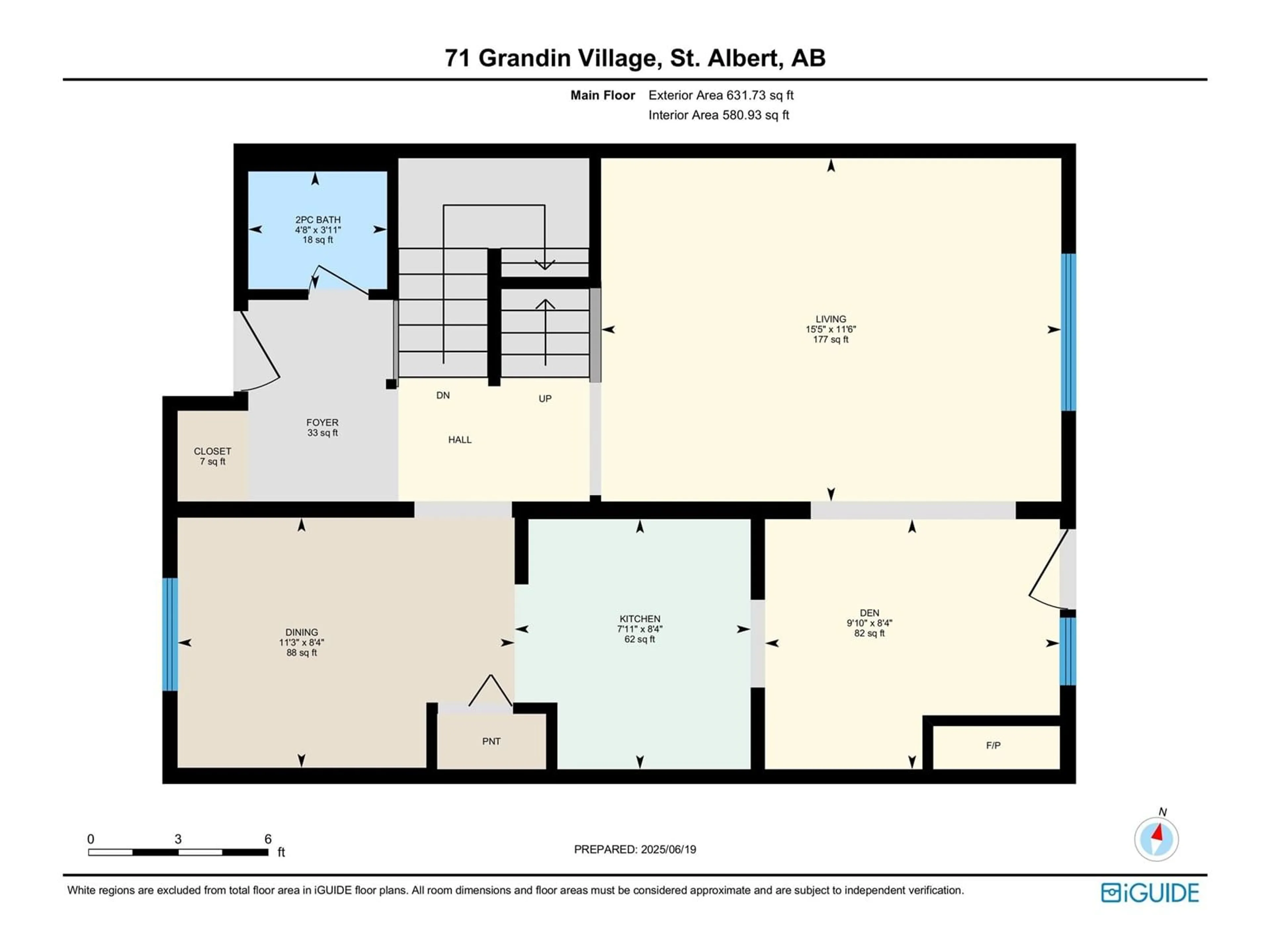 Floor plan for 71 GRANDIN VG, St. Albert Alberta T8N1R9