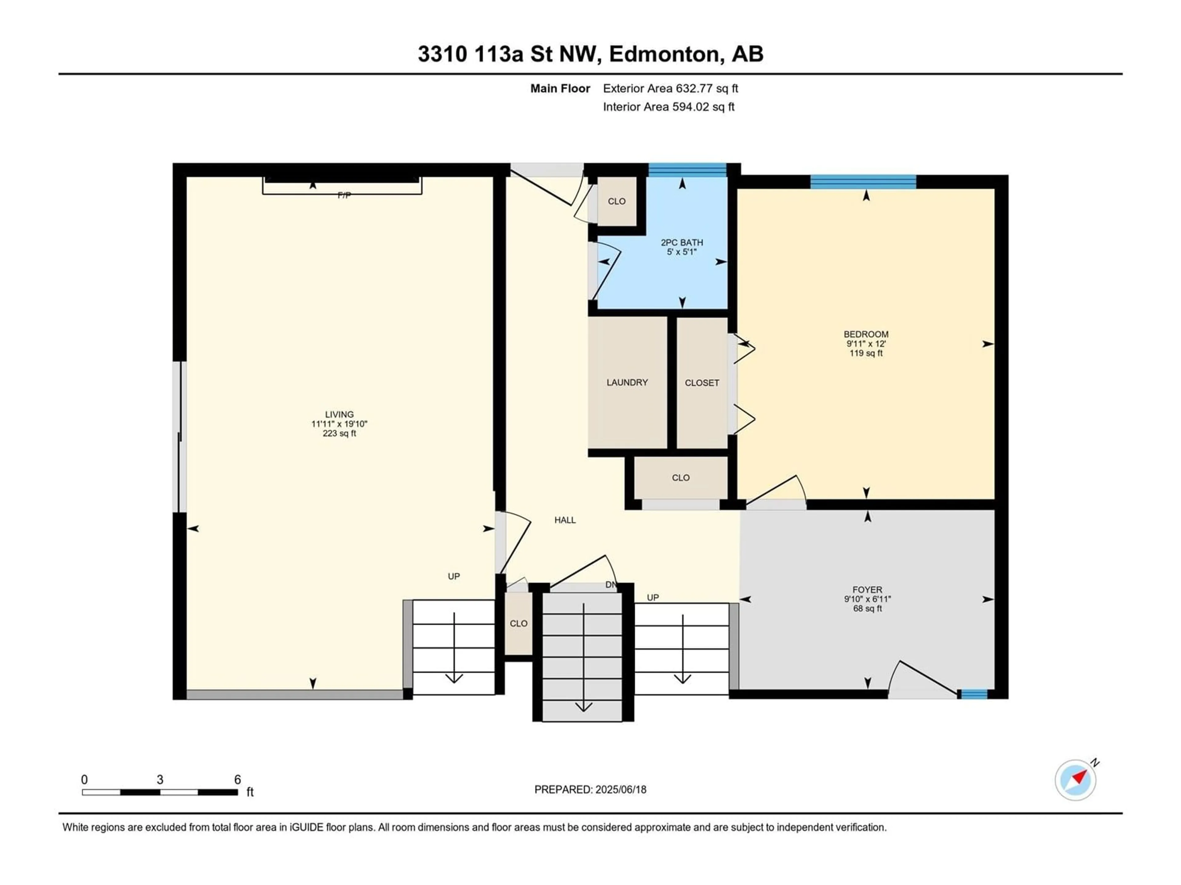Floor plan for NW - 3310 113A ST, Edmonton Alberta T6J3V8
