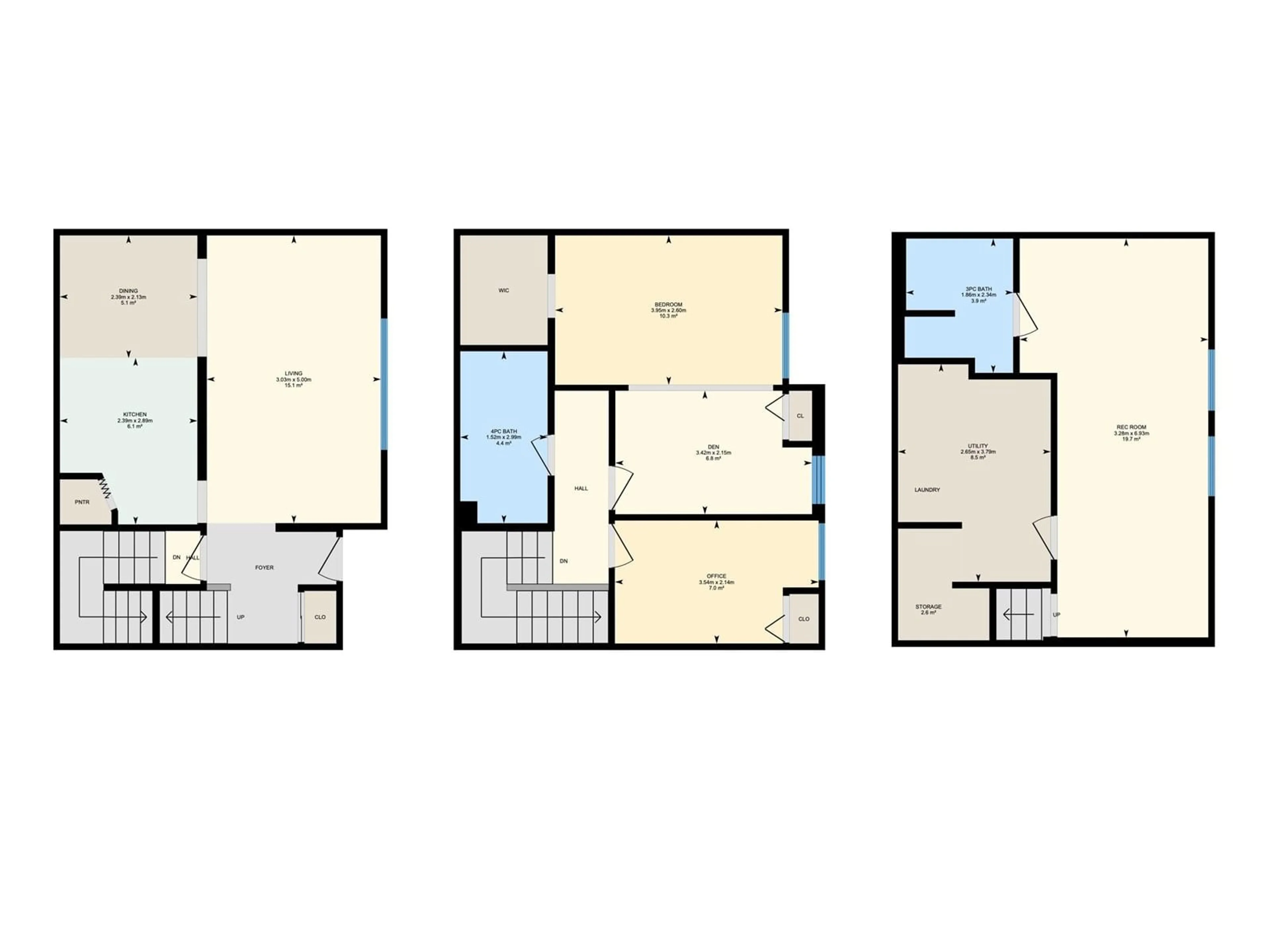 Floor plan for #3 - 14110 80 ST, Edmonton Alberta T5C1L6