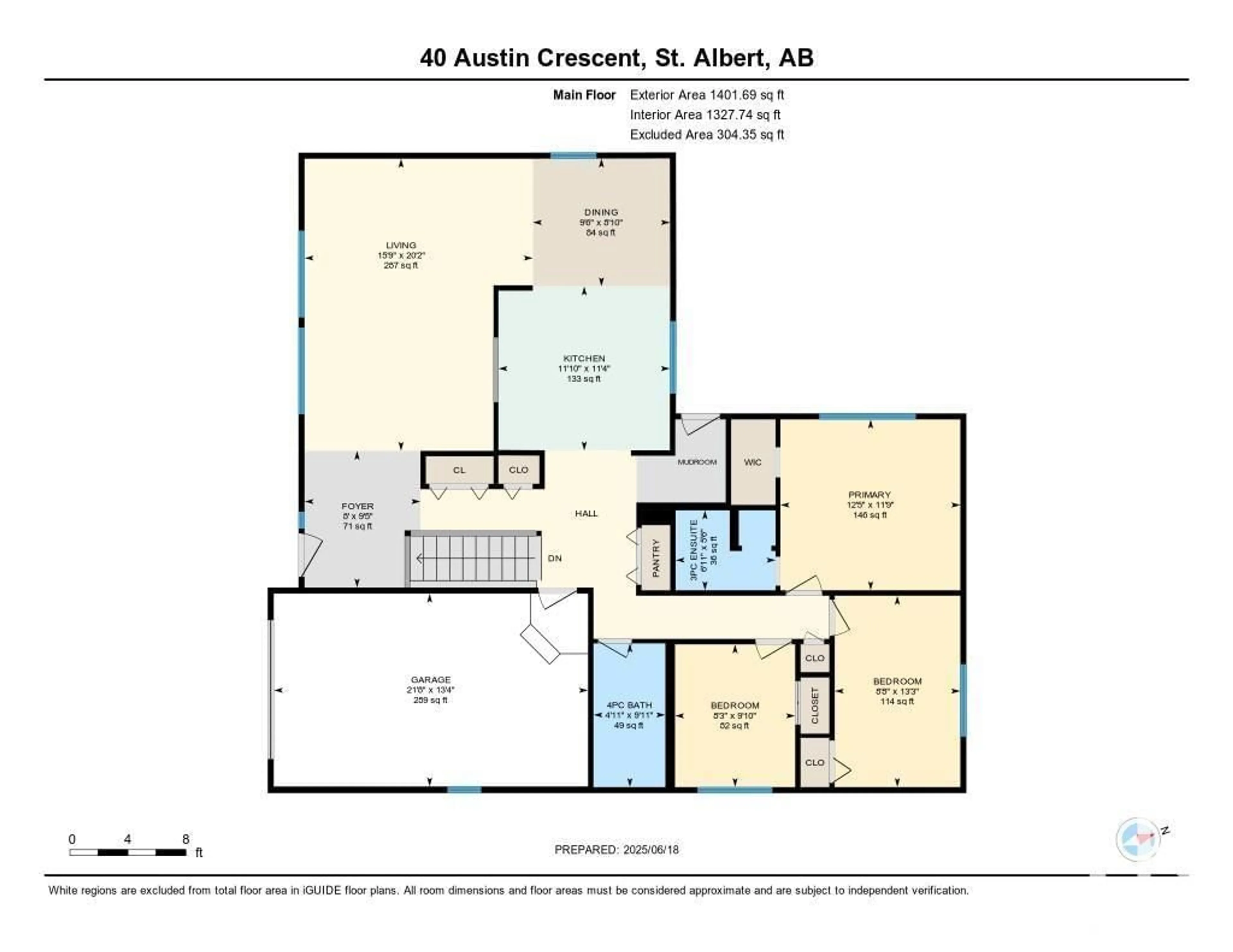 Floor plan for 40 AUSTIN CR, St. Albert Alberta T8N3B5