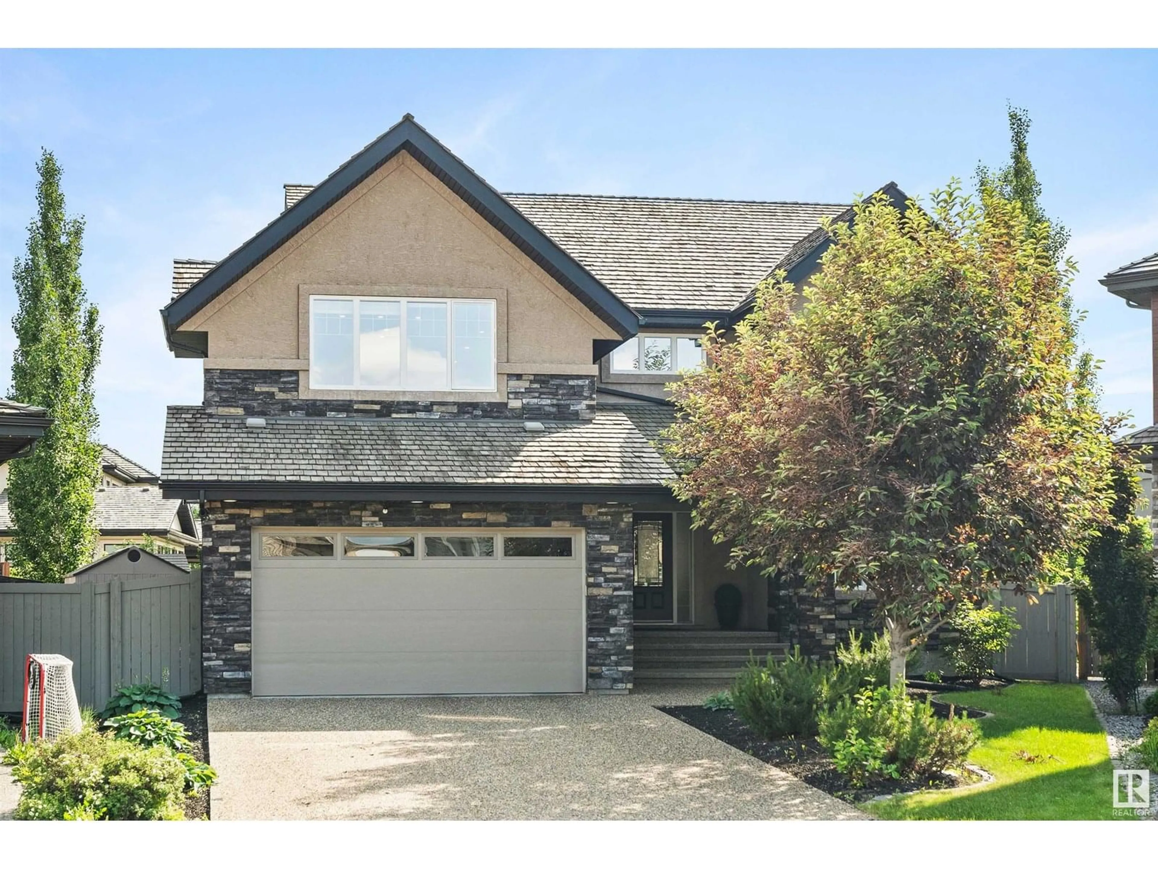 Home with vinyl exterior material, street for 4413 WESTCLIFF CL, Edmonton Alberta T6W2L2