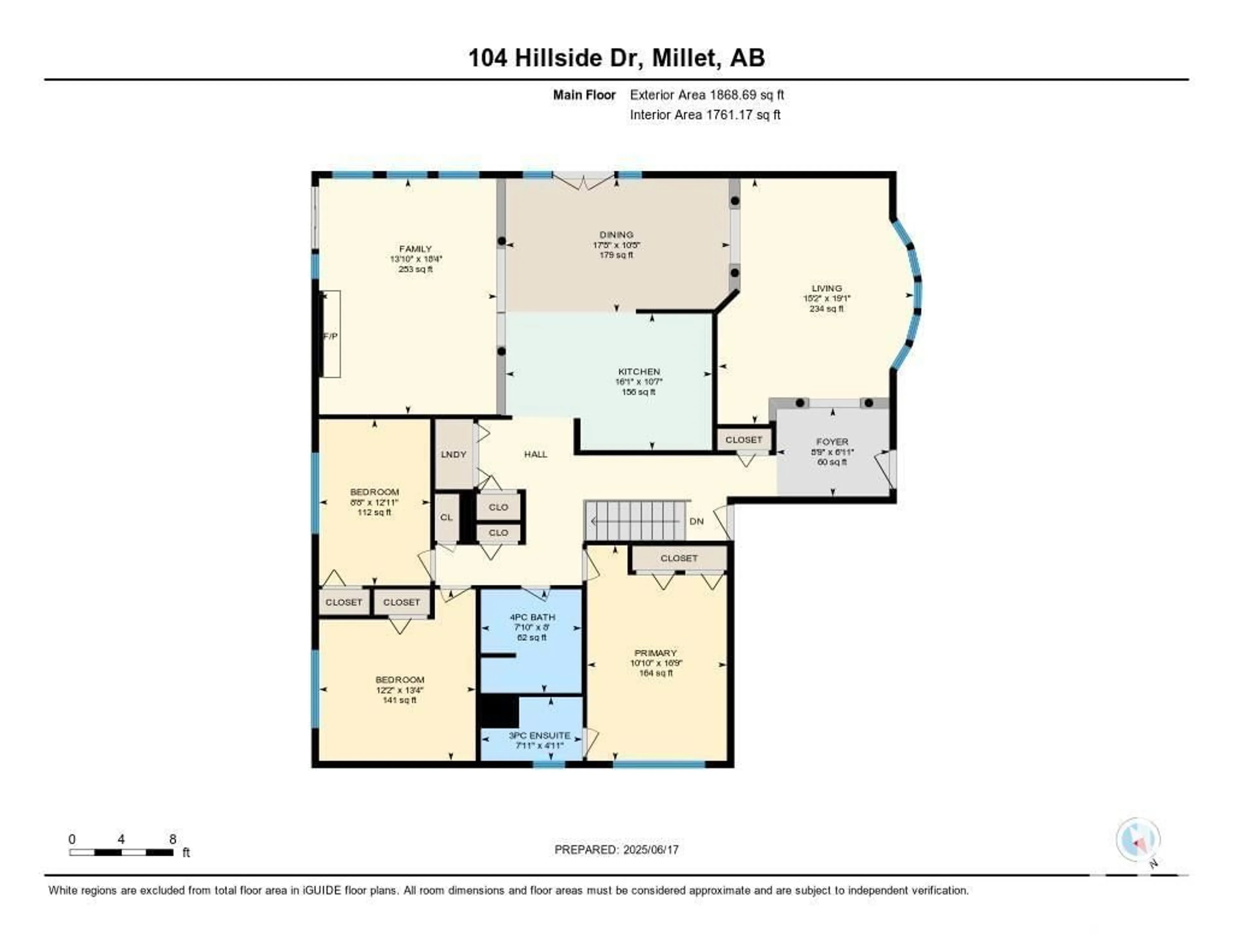 Floor plan for 104 HILLSIDE PL, Millet Alberta T0C1Z0