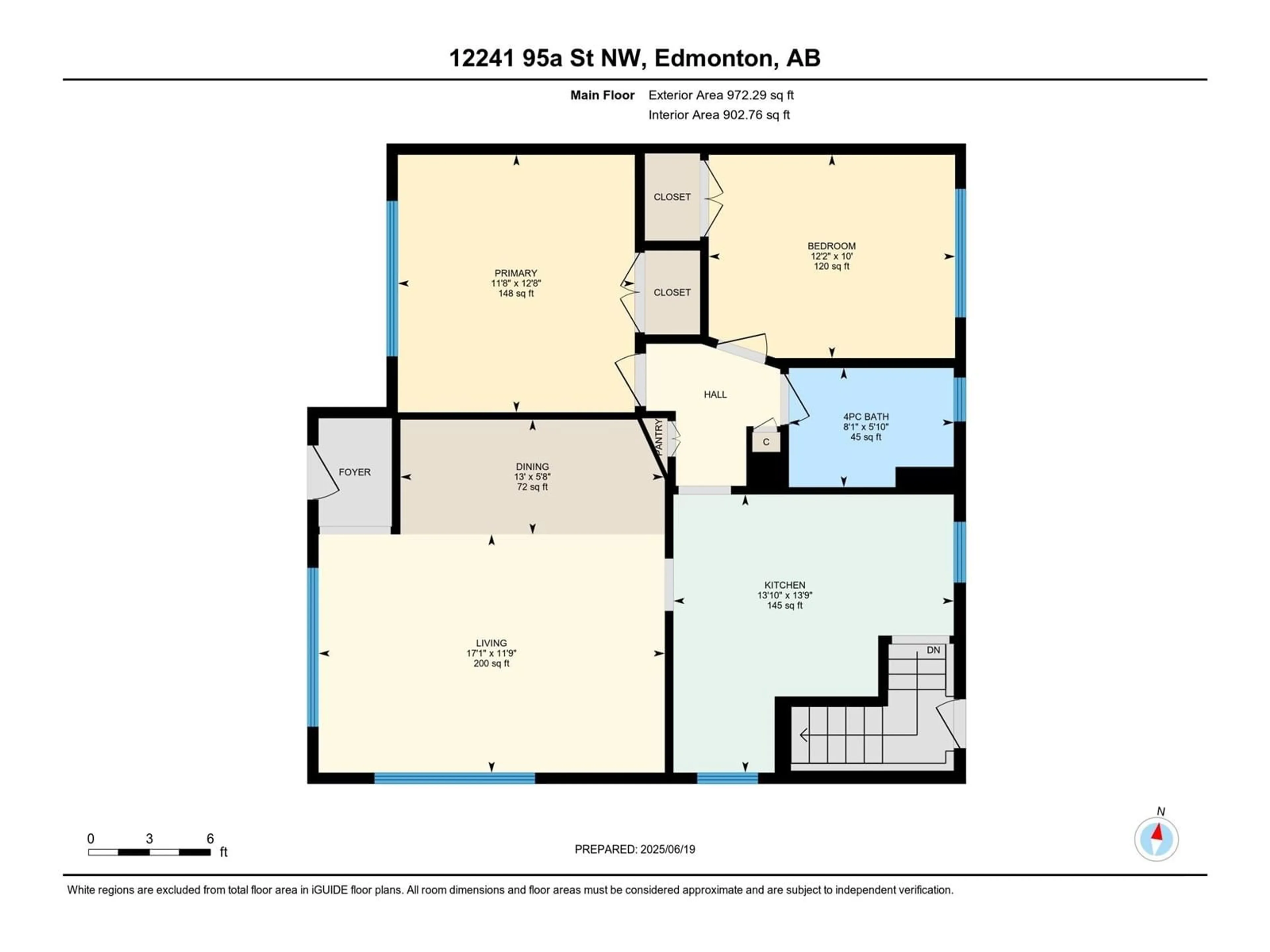 Floor plan for 12241 95A ST, Edmonton Alberta T5G1S2