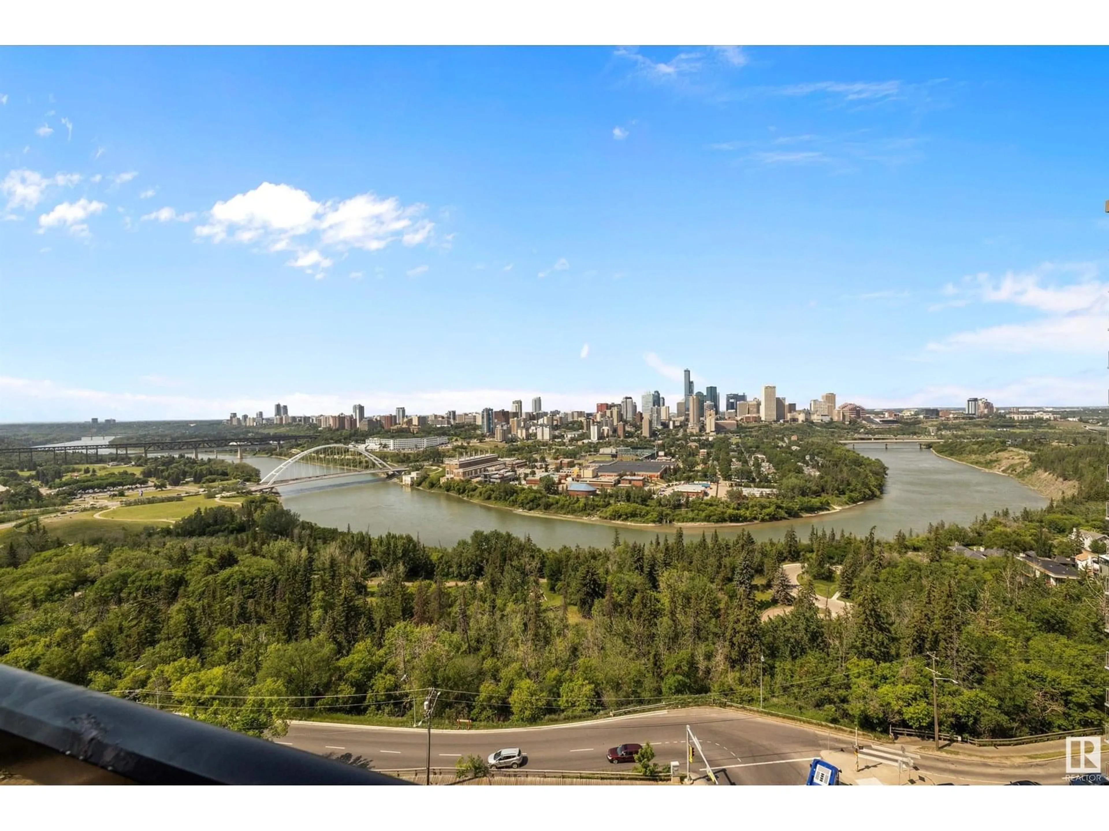 A pic from outside/outdoor area/front of a property/back of a property/a pic from drone, water/lake/river/ocean view for 1607 SASKATCHEWAN DR, Edmonton Alberta T6E6B6