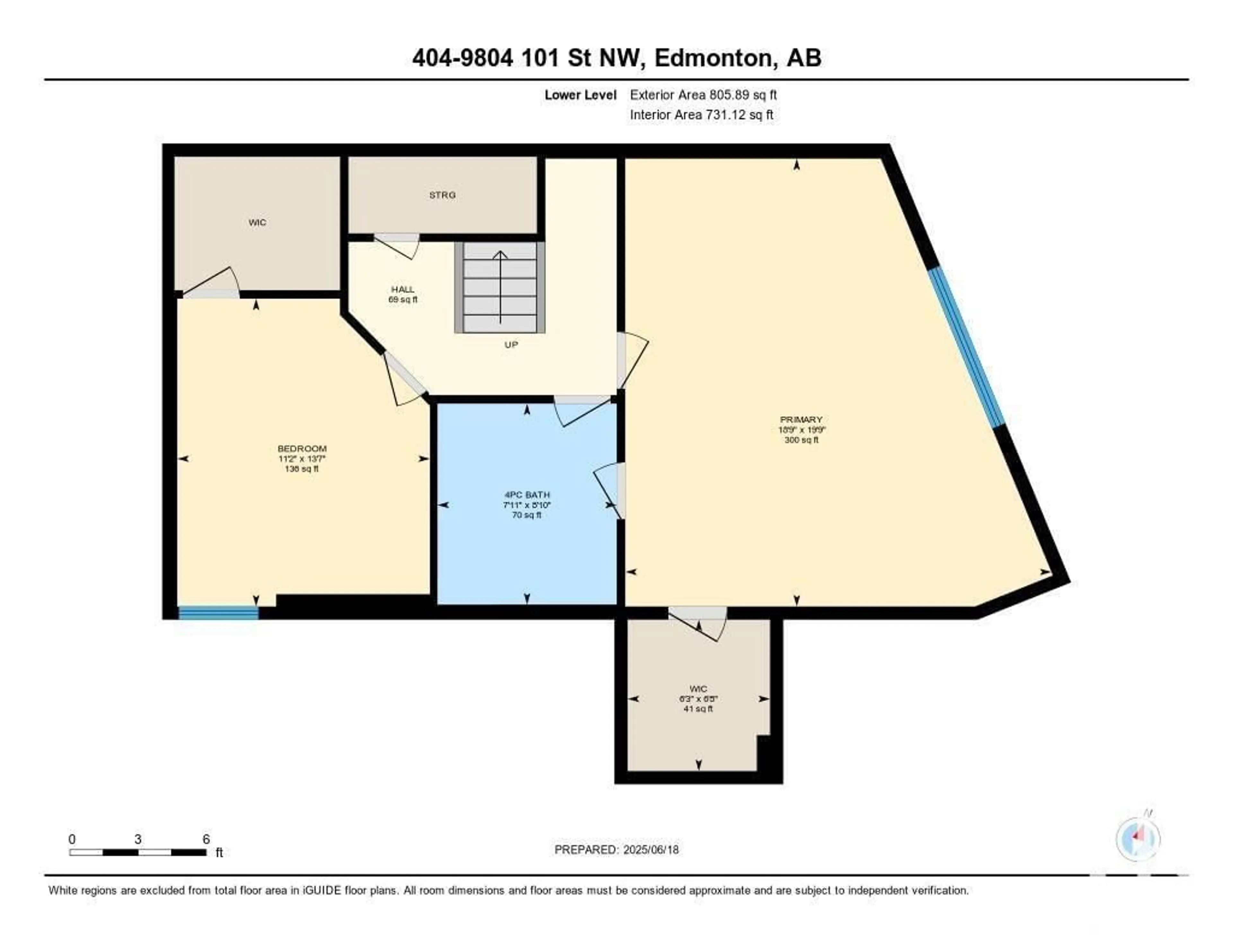 Floor plan for #404 - 9804 101 ST, Edmonton Alberta T5K2X3