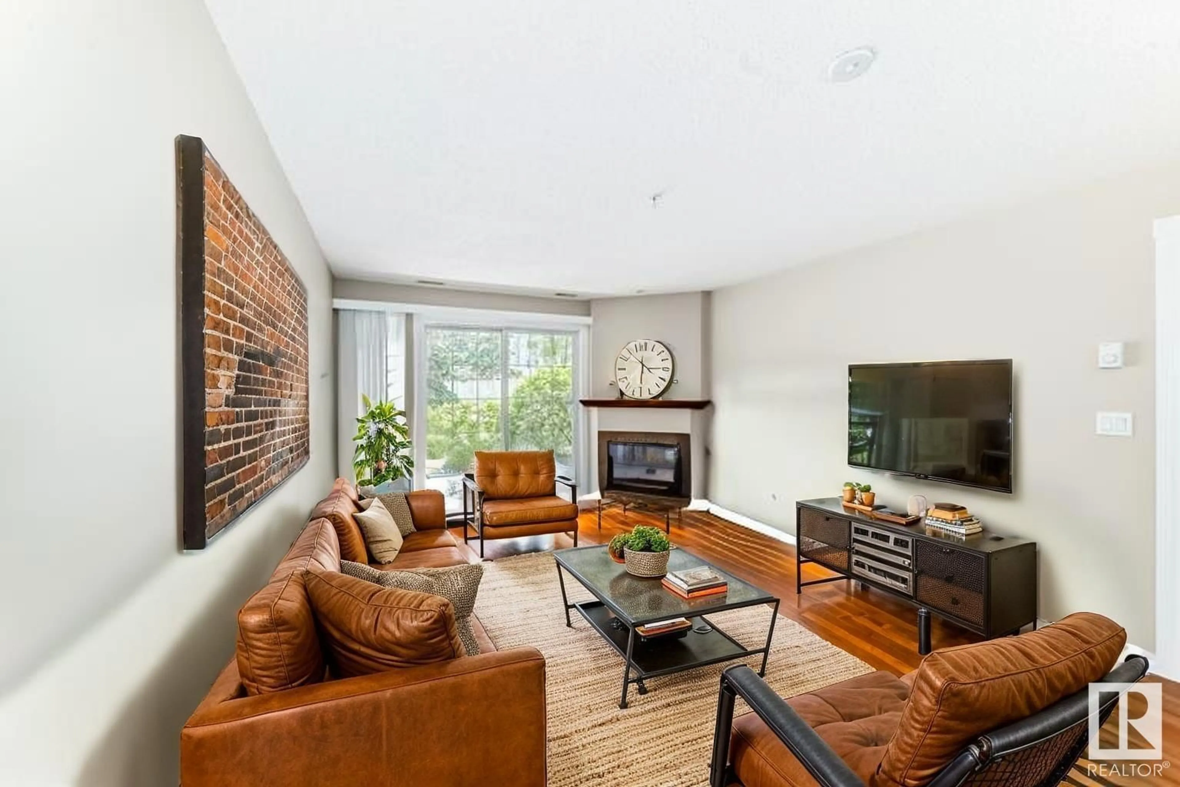 Living room with furniture, unknown for #107 - 12110 106 AV, Edmonton Alberta T5N4R9