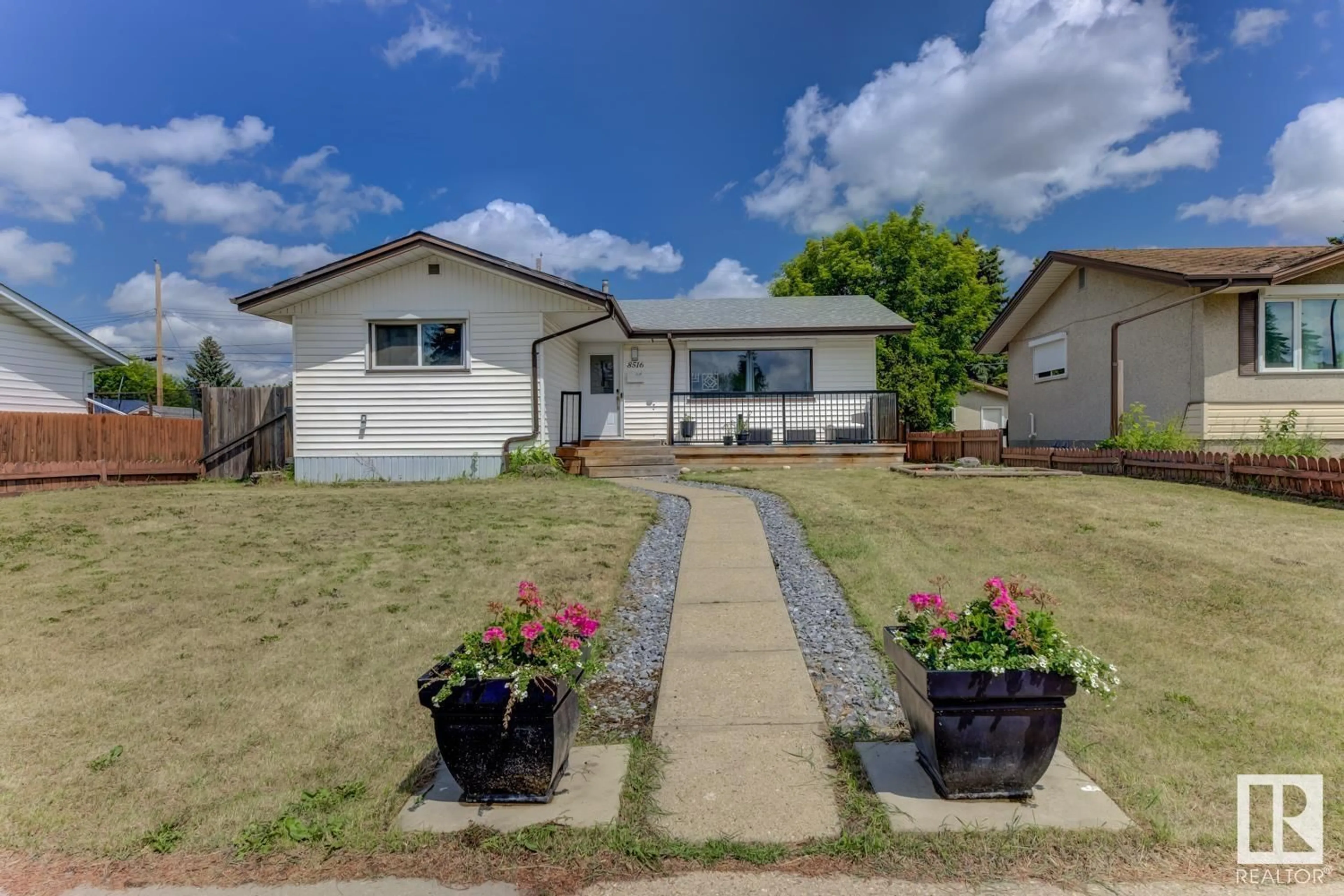 A pic from outside/outdoor area/front of a property/back of a property/a pic from drone, street for 8516 134A AV, Edmonton Alberta T5E1L7