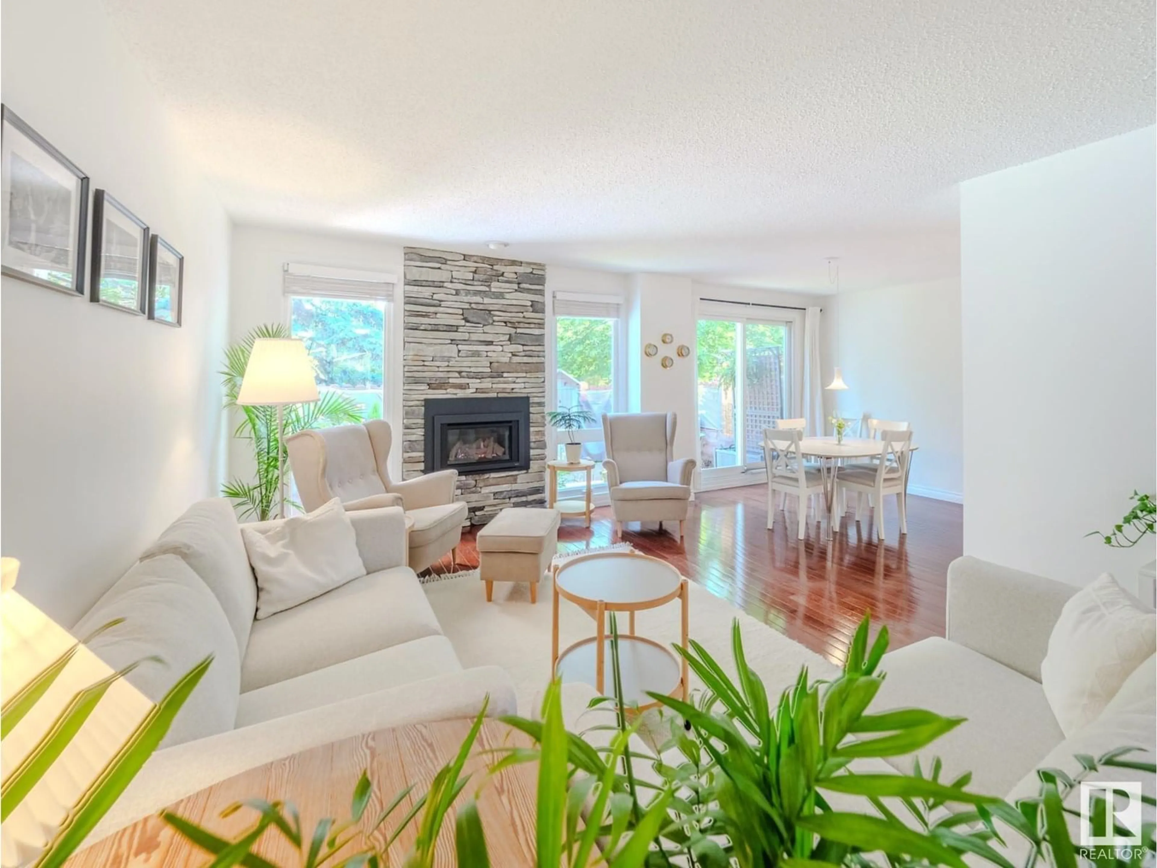 Living room with furniture, unknown for 64 HEARTHSTONE NW, Edmonton Alberta T6H5E5