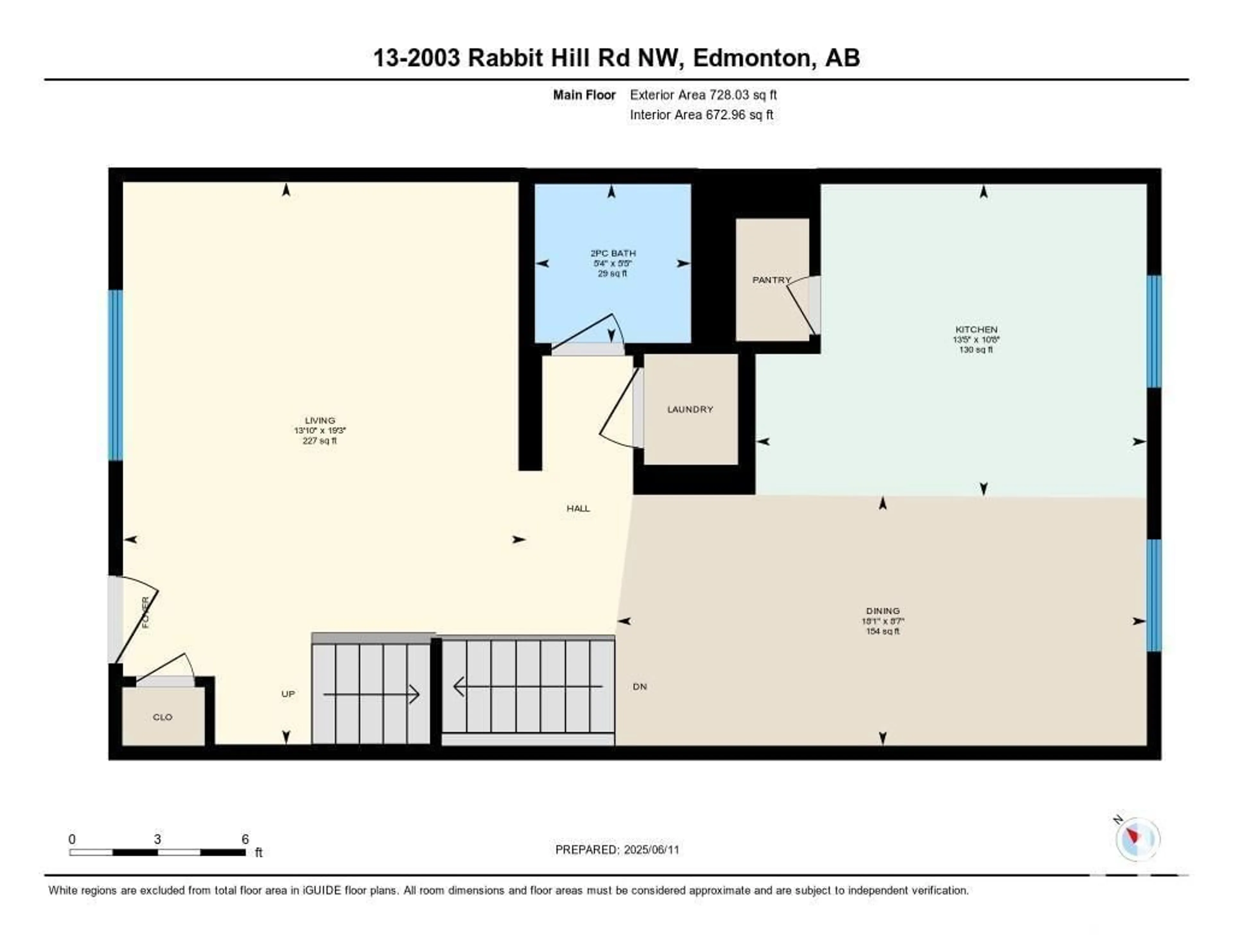 Floor plan for #13 - 2003 RABBIT HILL RD, Edmonton Alberta T6R0R7