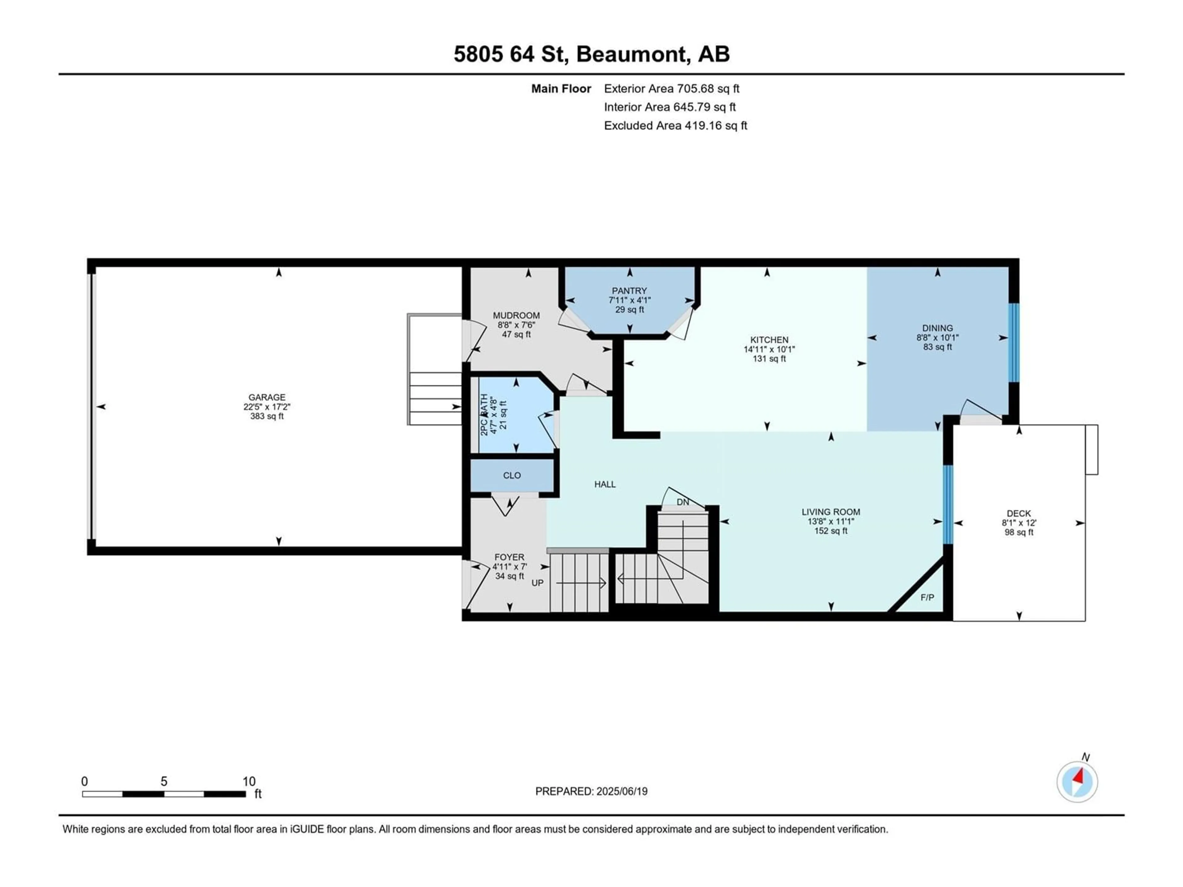 Floor plan for 5805 64 ST, Beaumont Alberta T4X1Z1