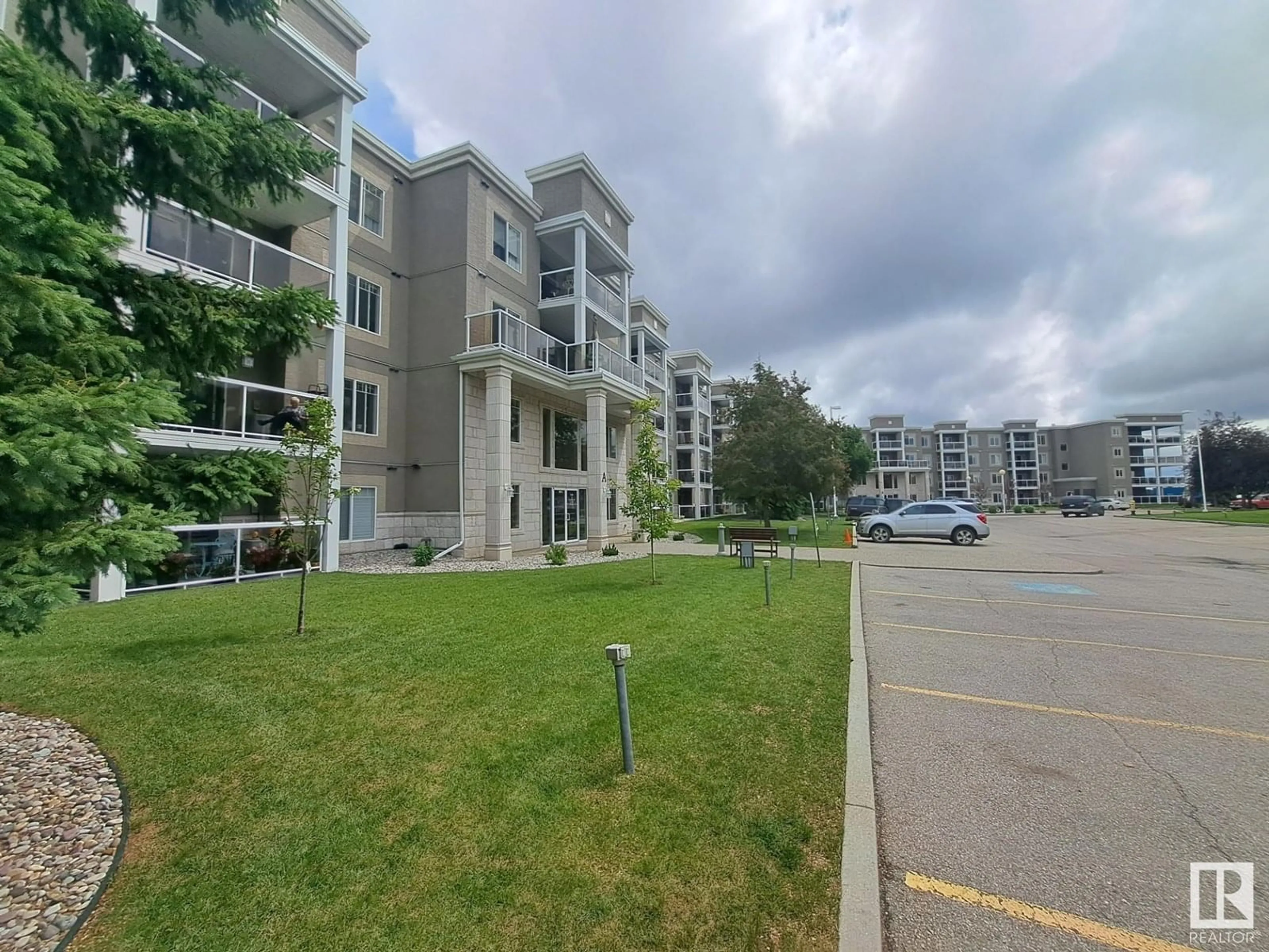 A pic from outside/outdoor area/front of a property/back of a property/a pic from drone, street for 78A - 205 MCKENNY AV, St. Albert Alberta T8N7E6