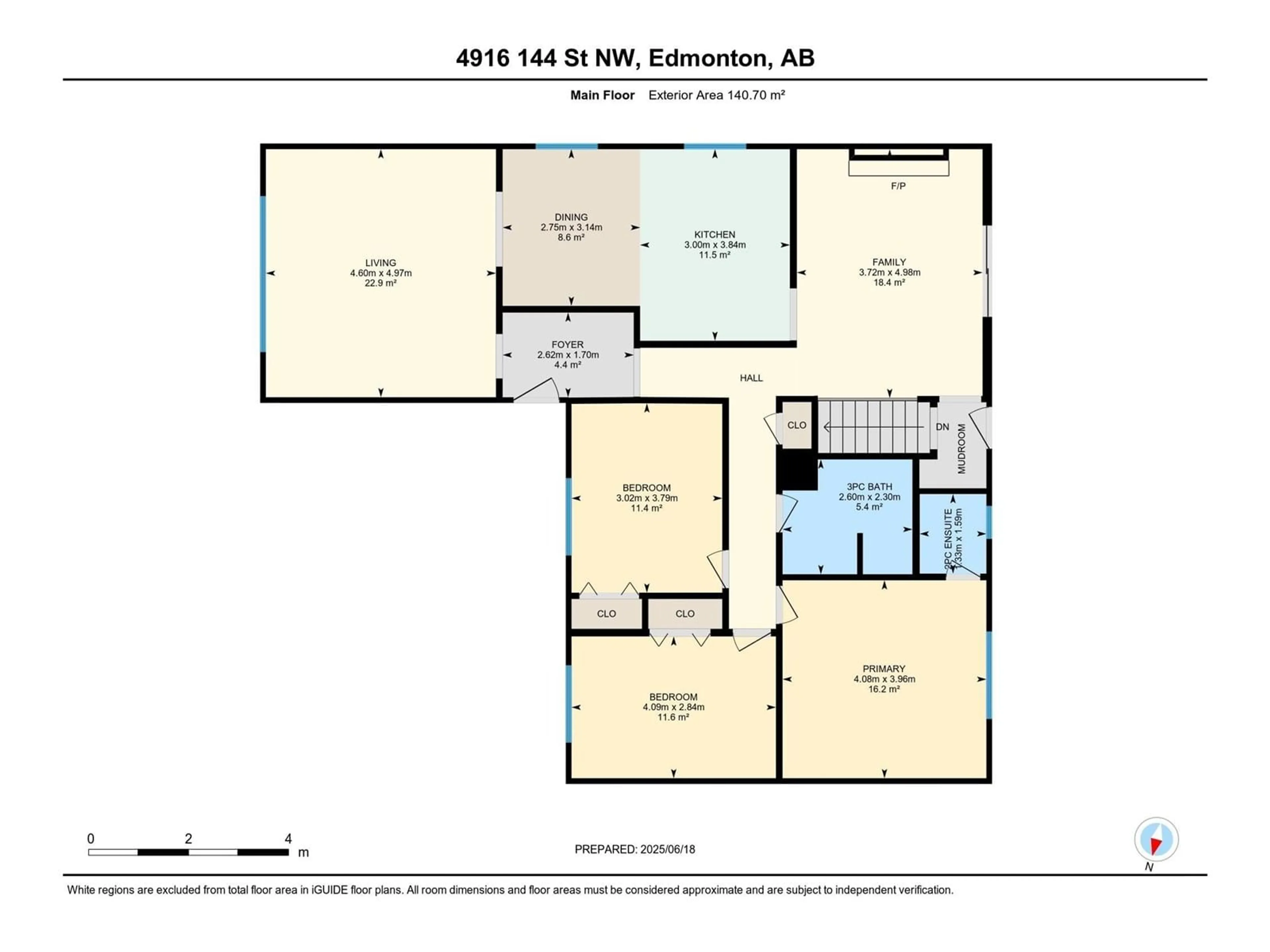 Floor plan for NW - 4916 144 ST, Edmonton Alberta T6H4G8