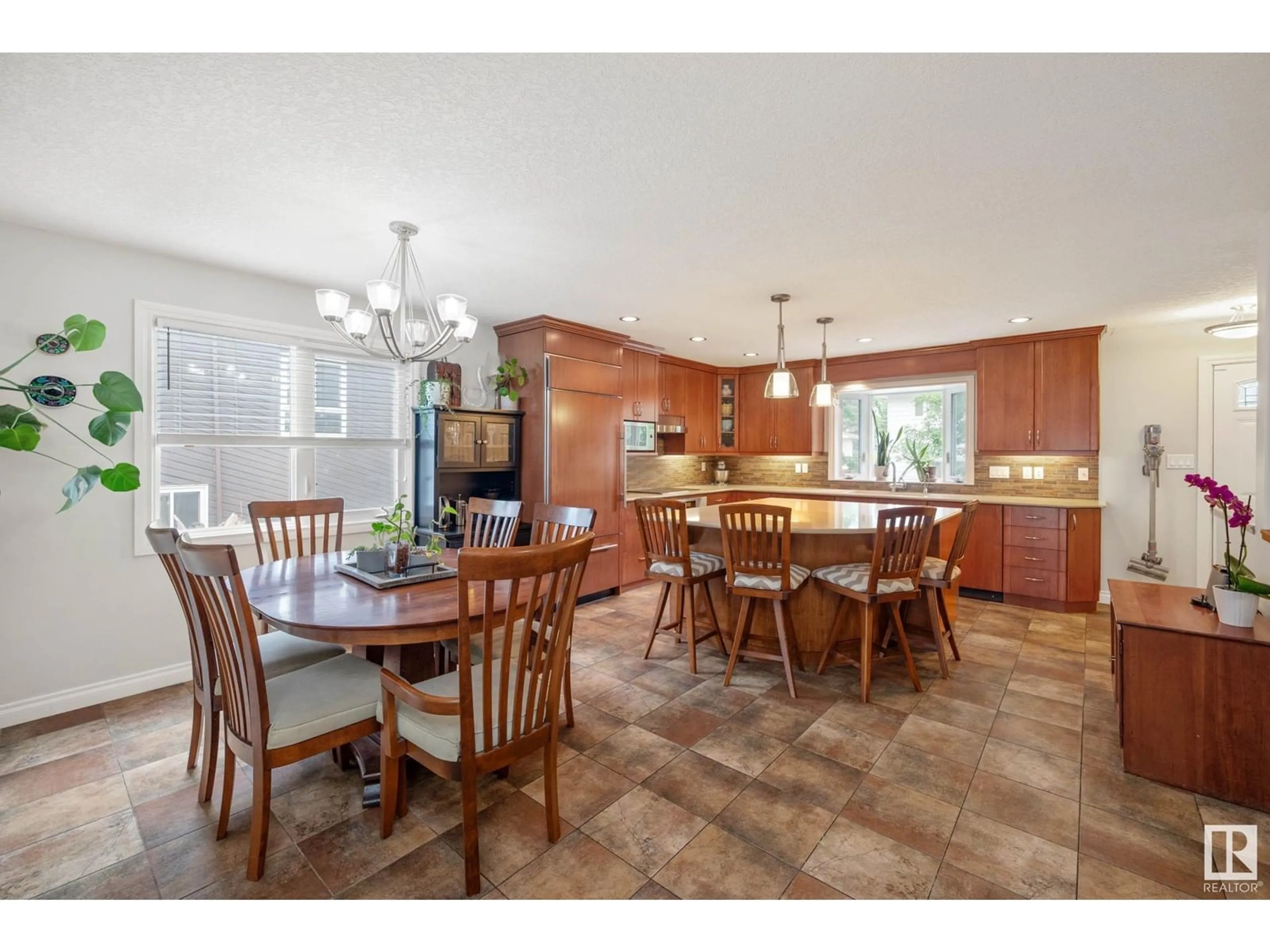 Open concept kitchen, ceramic/tile floor for 2432 106 ST, Edmonton Alberta T6J4K5