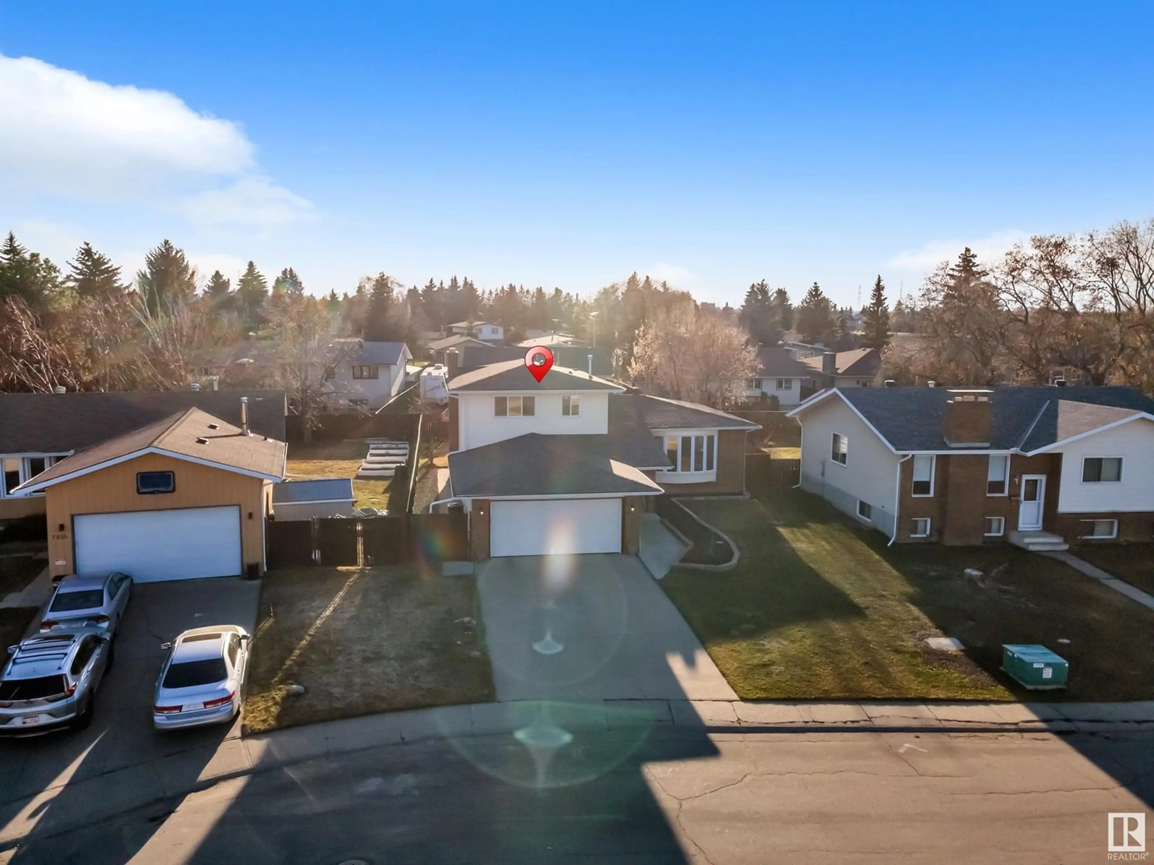 A pic from outside/outdoor area/front of a property/back of a property/a pic from drone, street for 2404 80 ST, Edmonton Alberta T6K3P6