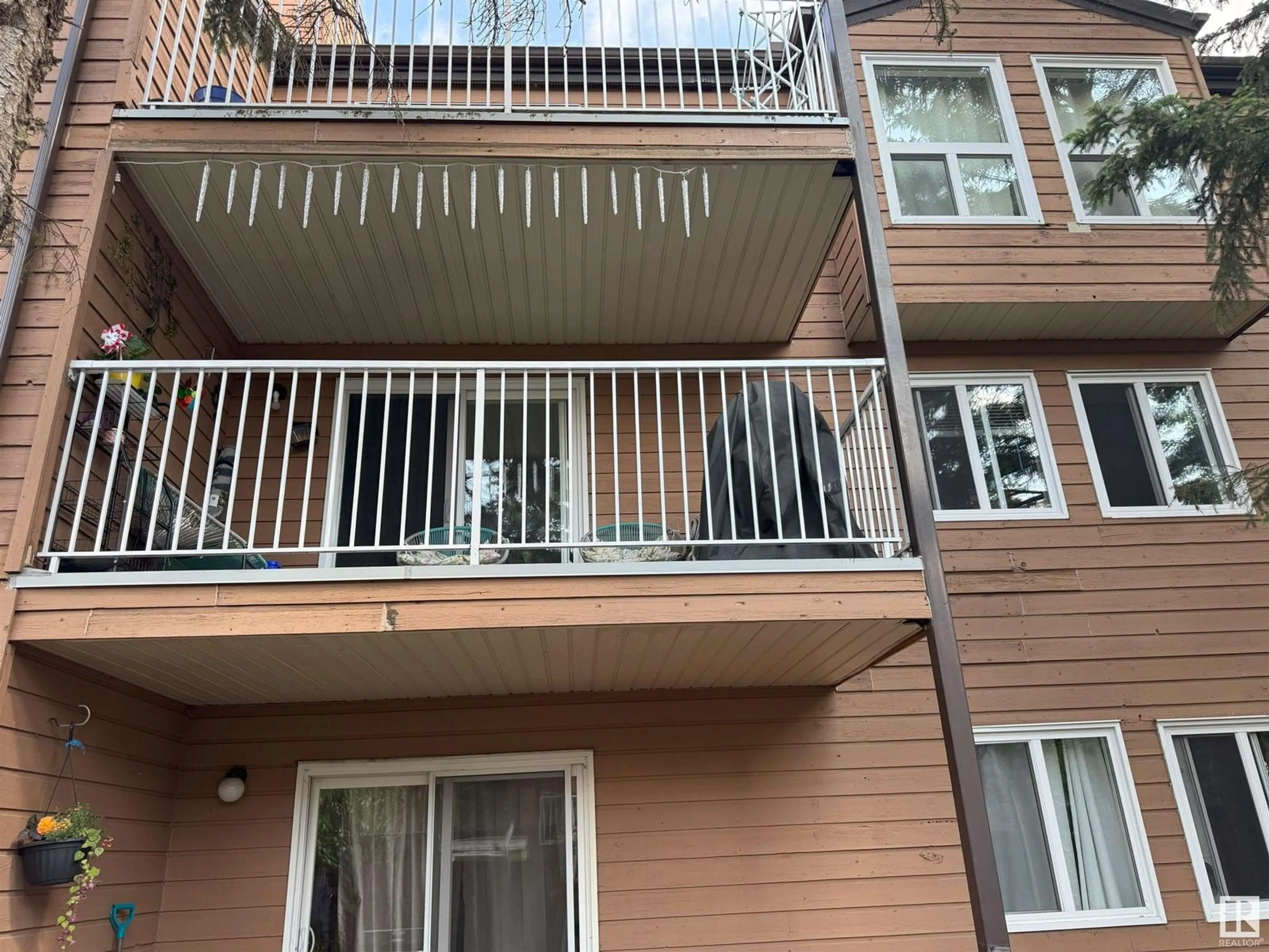 Balcony in the apartment, city buildings view from balcony for 20 - 210 ALPINE PL, St. Albert Alberta T8N3Y2