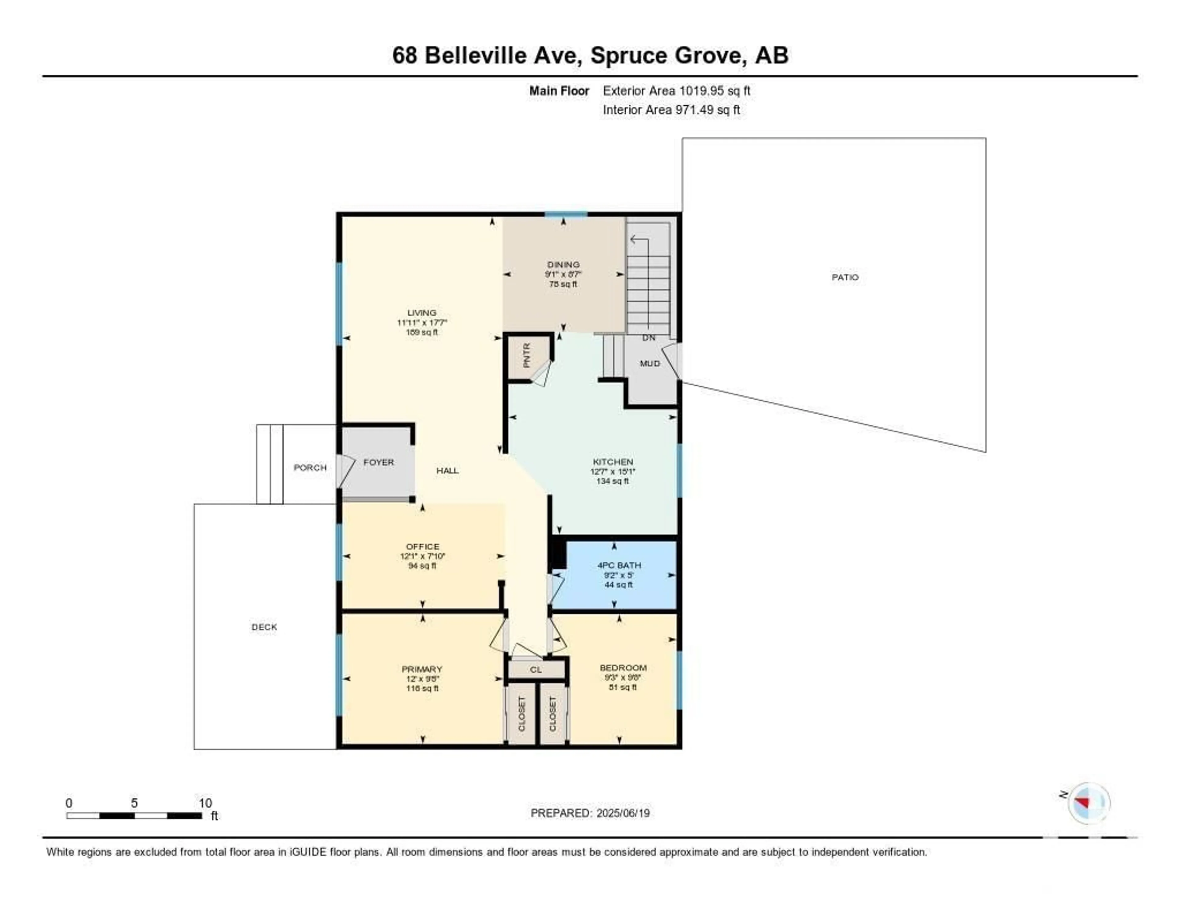 Floor plan for 68 BELLEVILLE AV, Spruce Grove Alberta T7X1H8