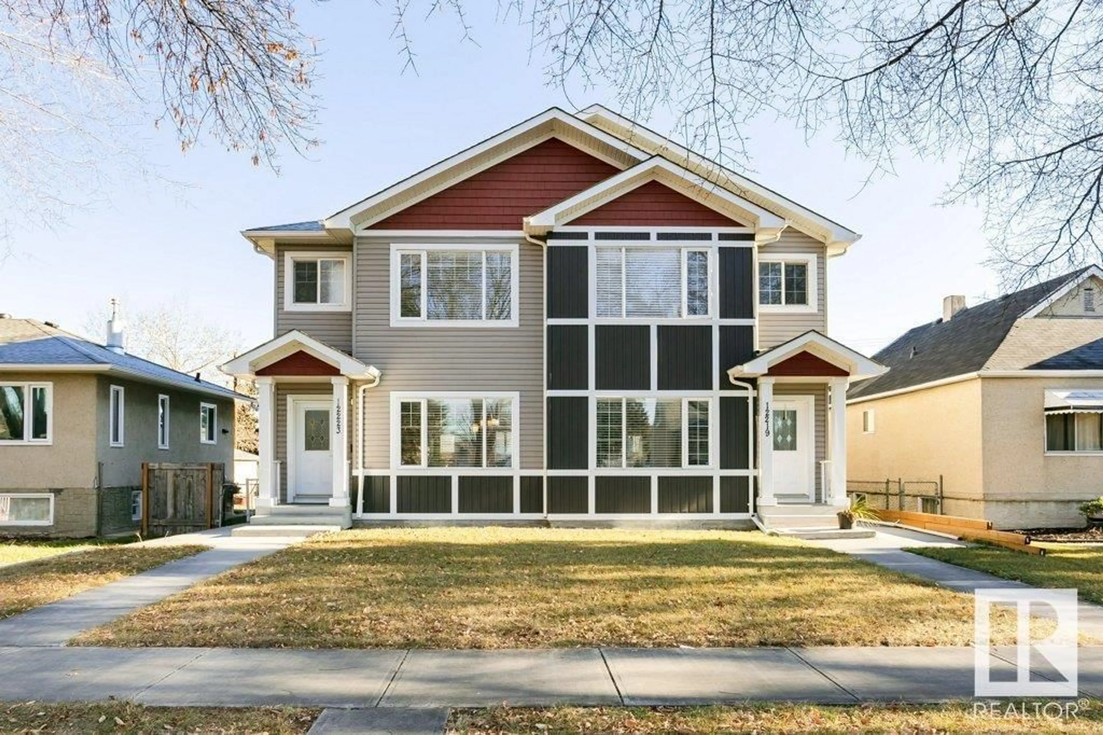 Home with vinyl exterior material, street for NW - 12219 101 ST, Edmonton Alberta T5G2C5