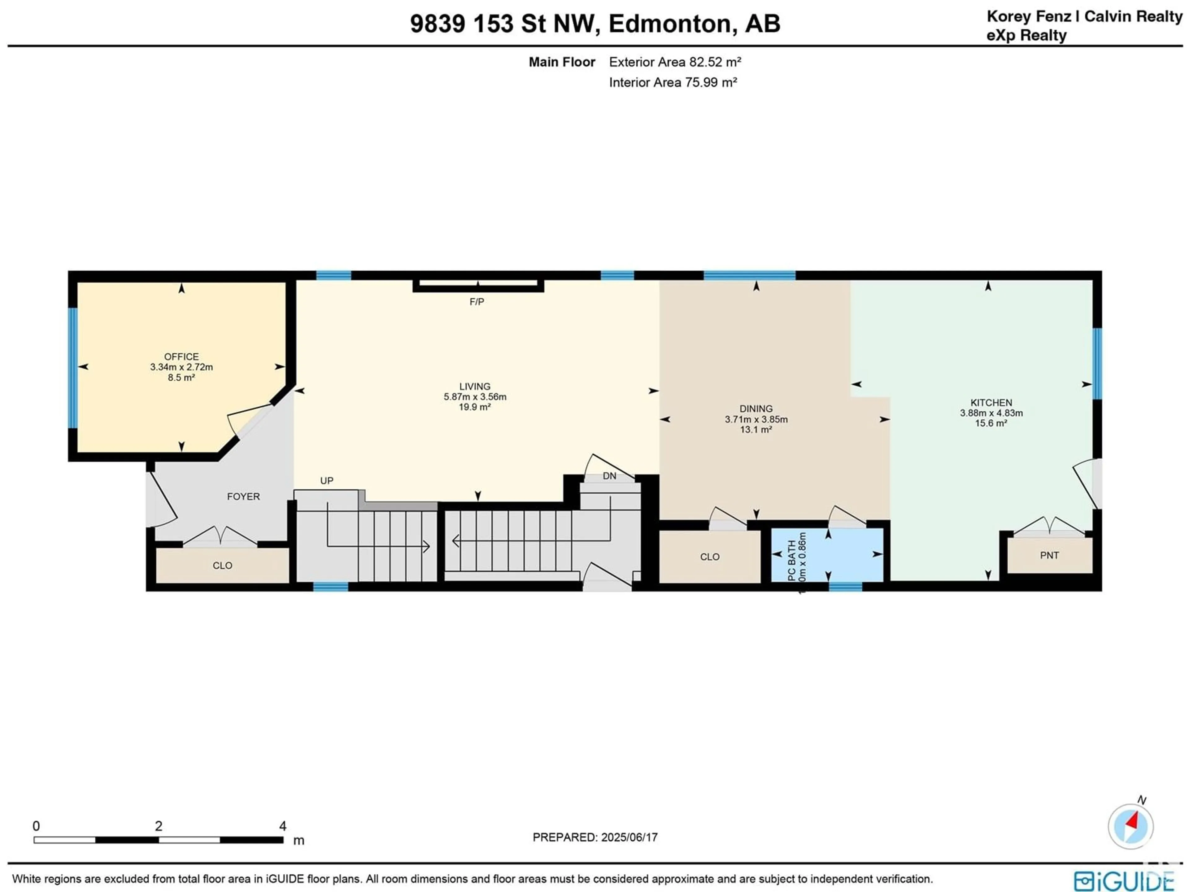 Floor plan for NW - 9839 153 ST, Edmonton Alberta T5P2A6