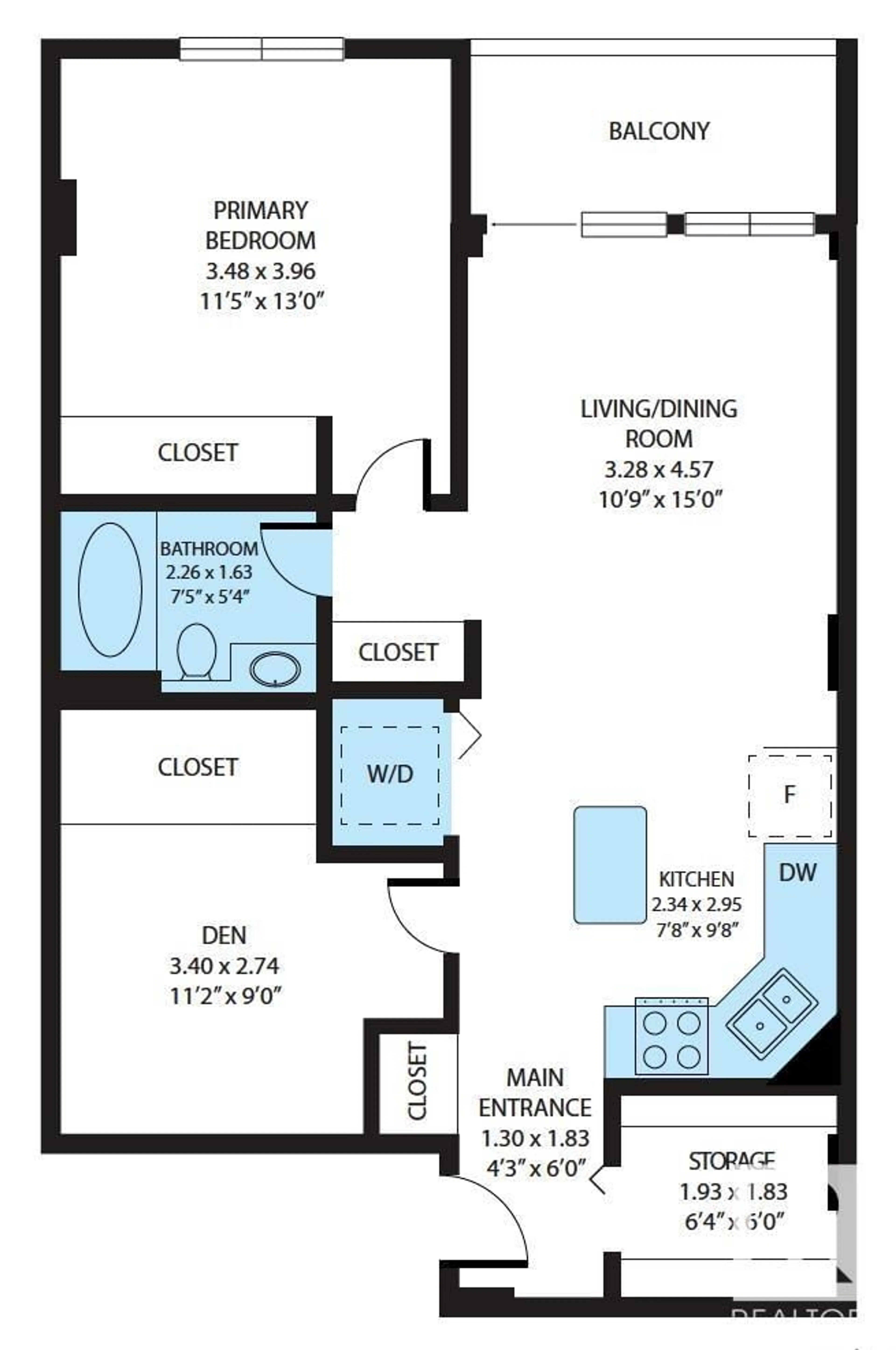 Floor plan for 10319 - 903 111 ST NW, Edmonton Alberta T5K0A2