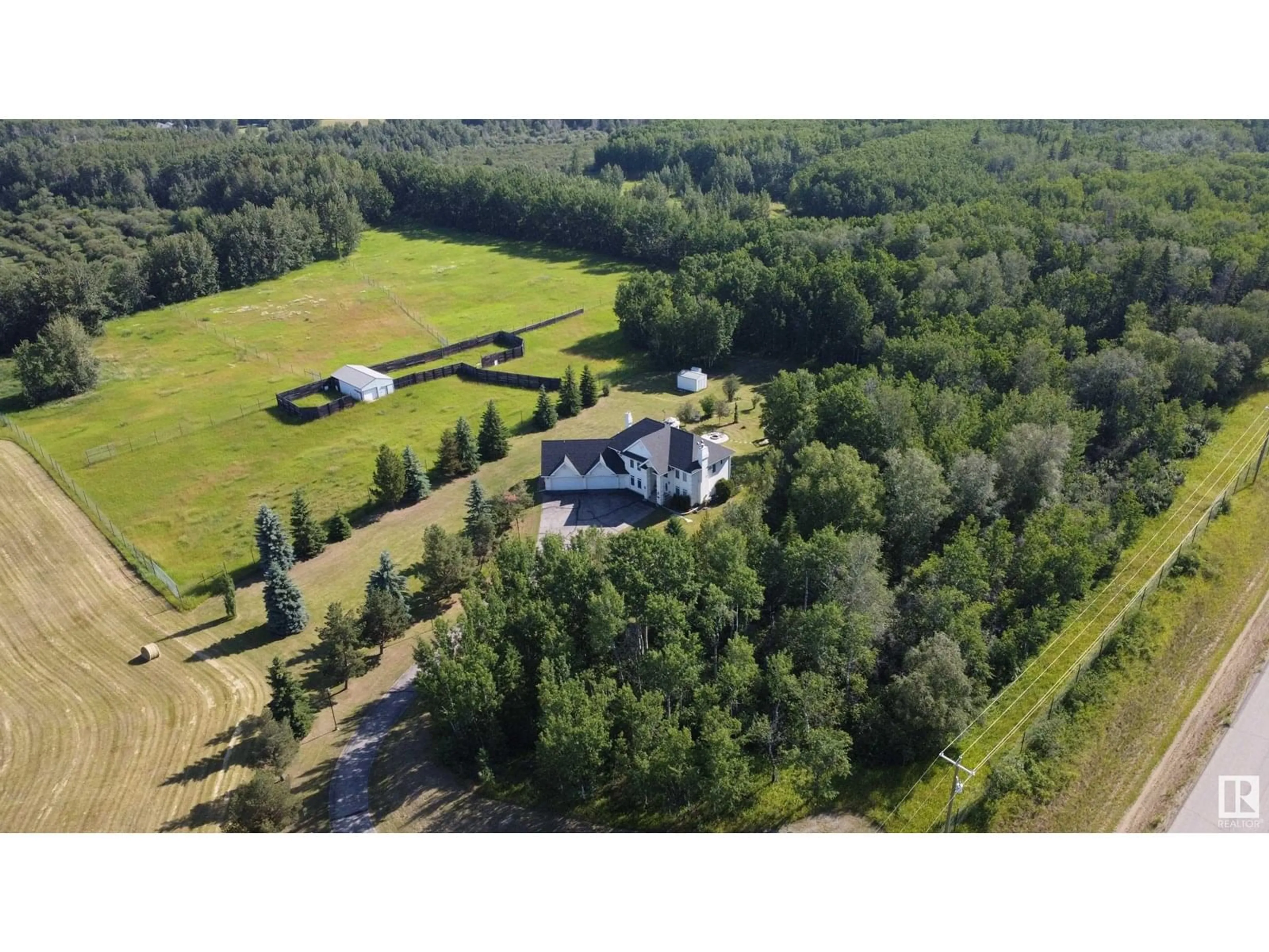 A pic from outside/outdoor area/front of a property/back of a property/a pic from drone, unknown for A - 26020 TWP RD 511, Rural Parkland County Alberta T7Y1B2