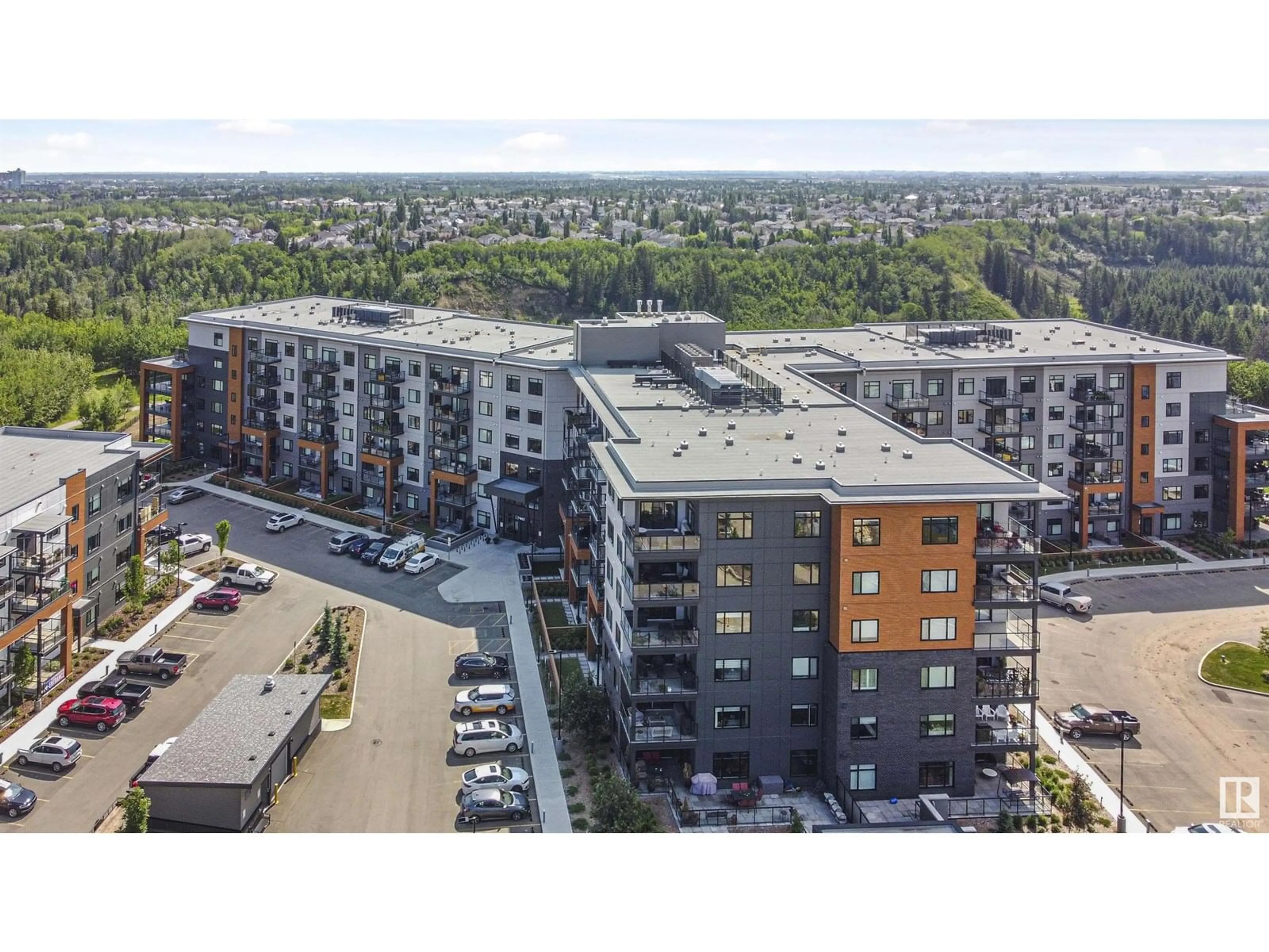 A pic from outside/outdoor area/front of a property/back of a property/a pic from drone, unknown for 415 - 7463 MAY CM, Edmonton Alberta T6R0X1