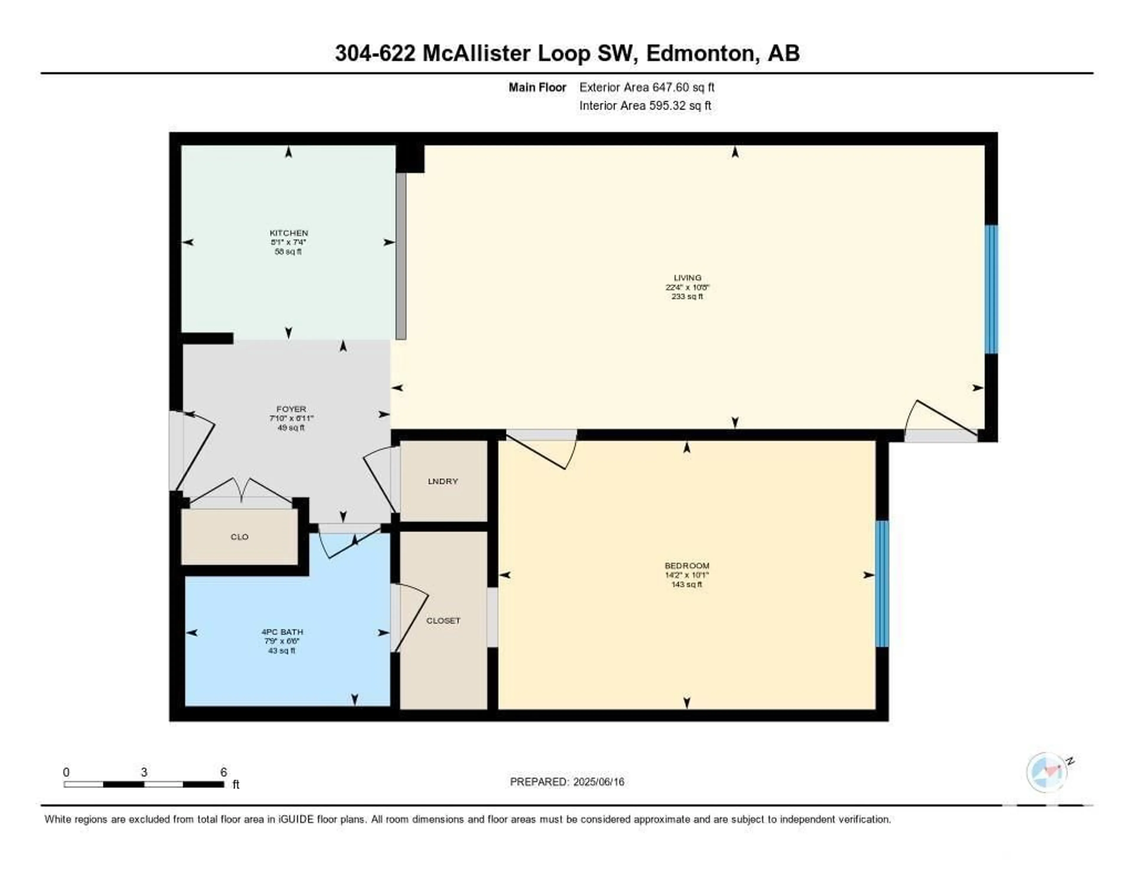 Floor plan for #304 - 622 MCALLISTER LO, Edmonton Alberta T6W1N2