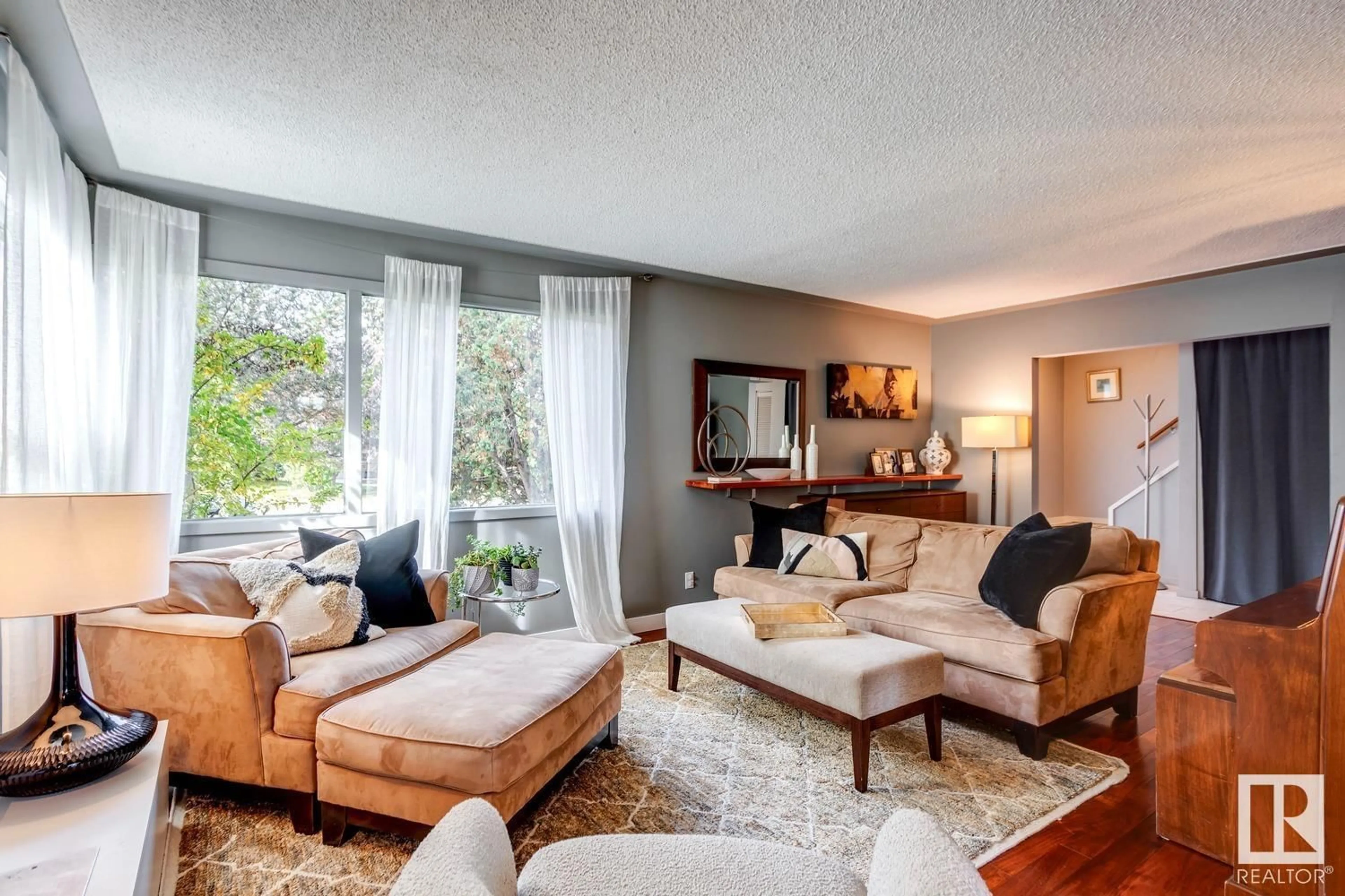 Living room with furniture, unknown for NW - 4907 114B ST, Edmonton Alberta T6H3N2