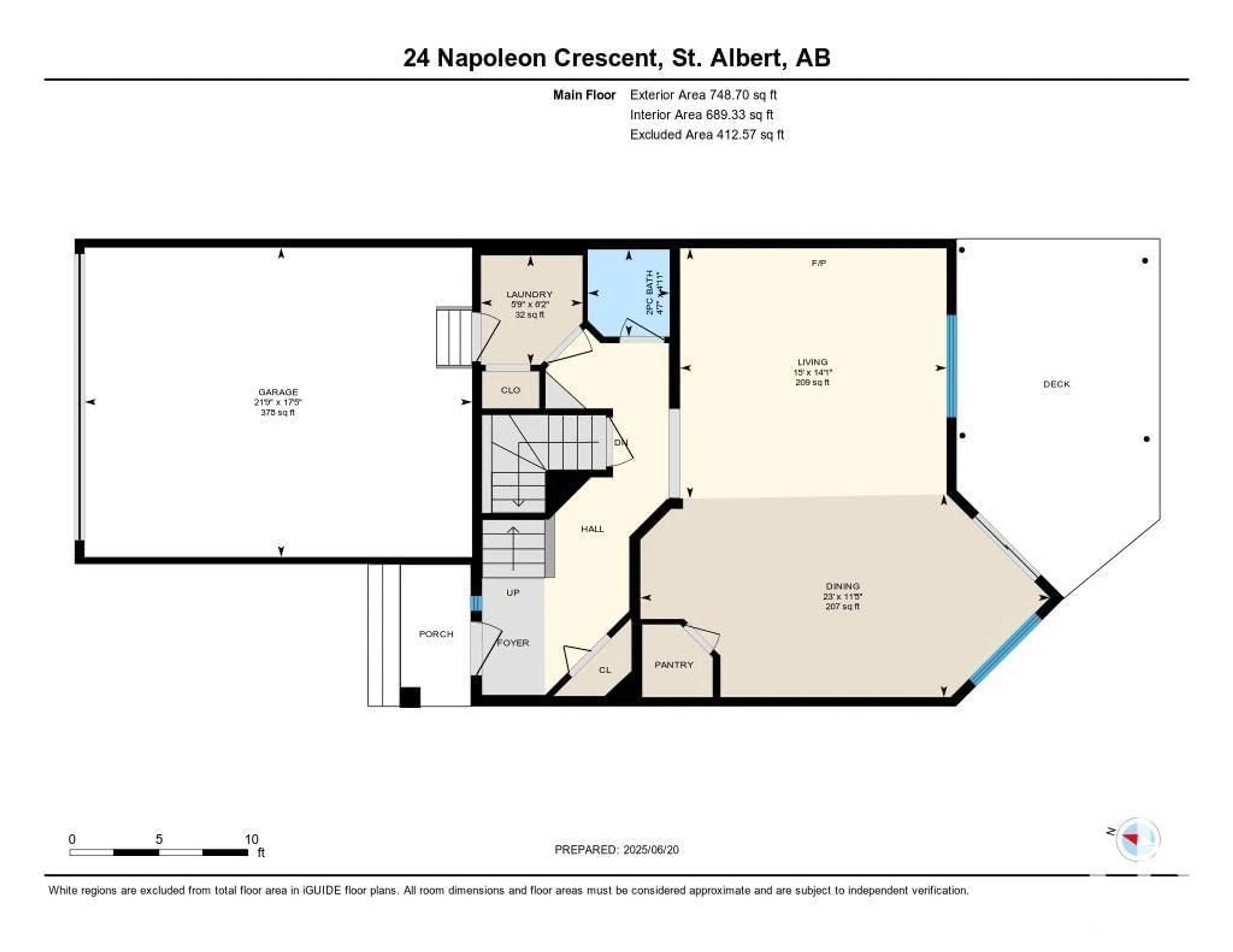 Floor plan for 24 NAPOLEON CR, St. Albert Alberta T8N1C6
