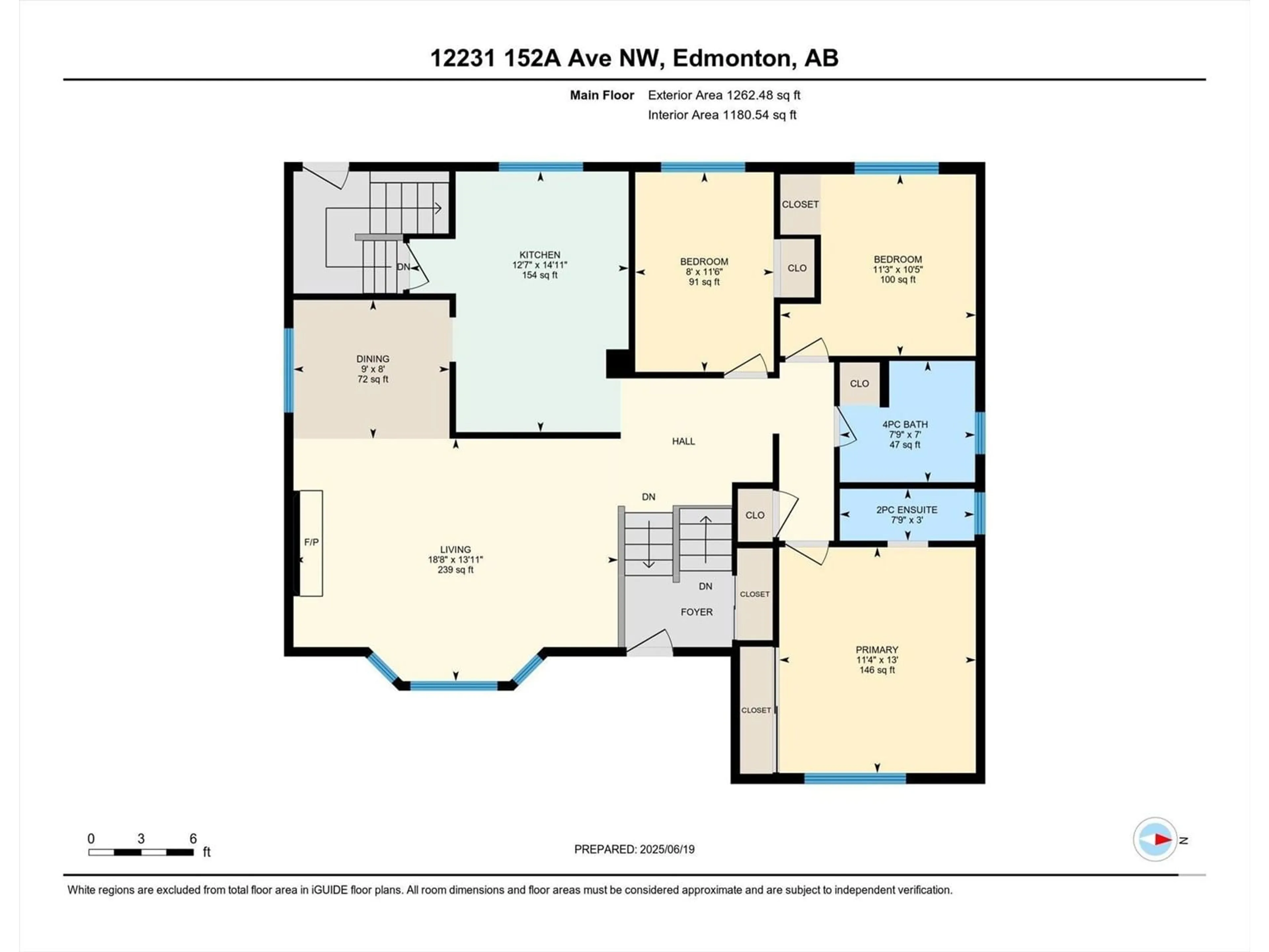 Floor plan for 12231 152A AV, Edmonton Alberta T5X1P9