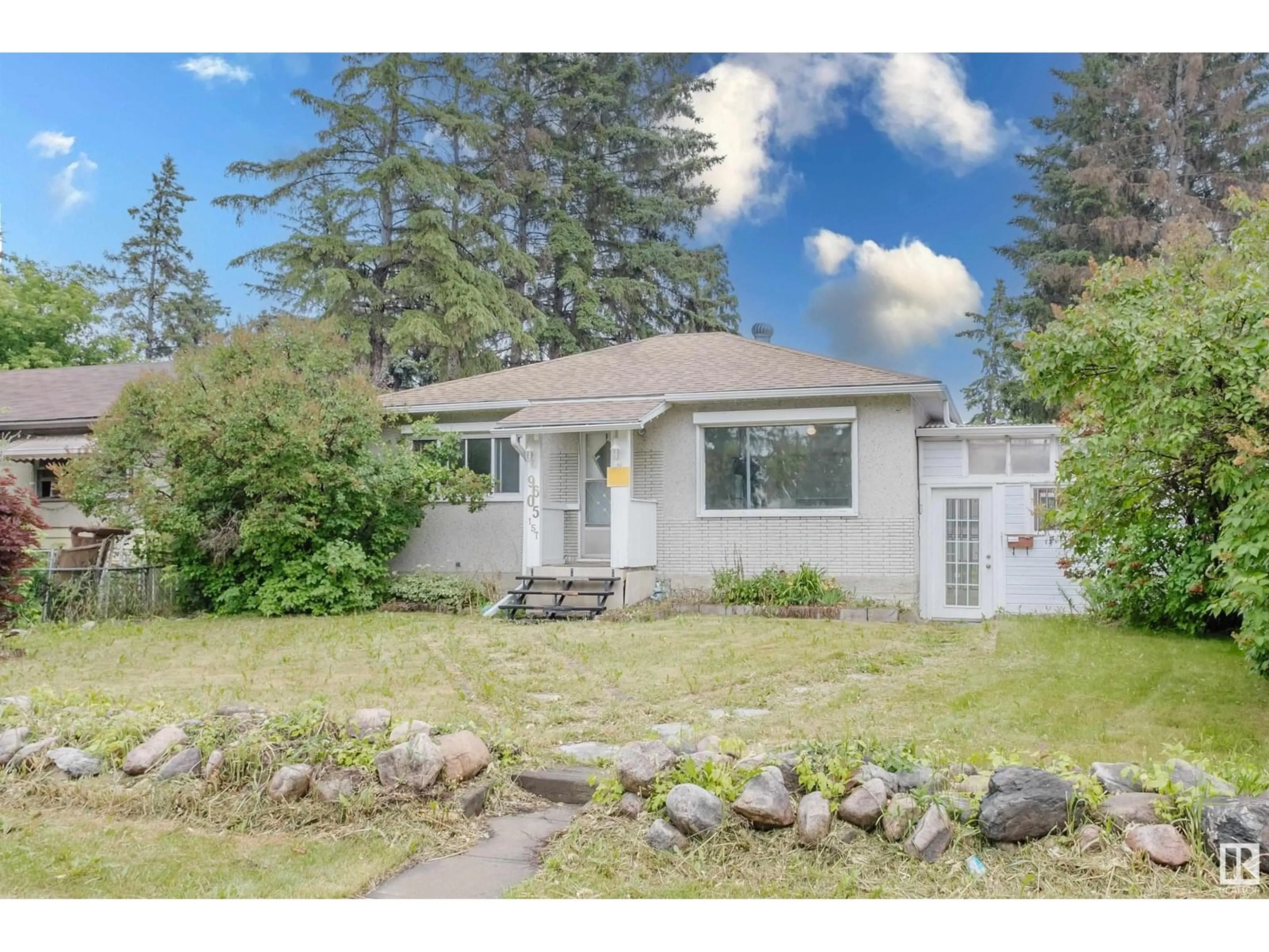 Home with vinyl exterior material, street for 9605 157 ST, Edmonton Alberta T5P2T1