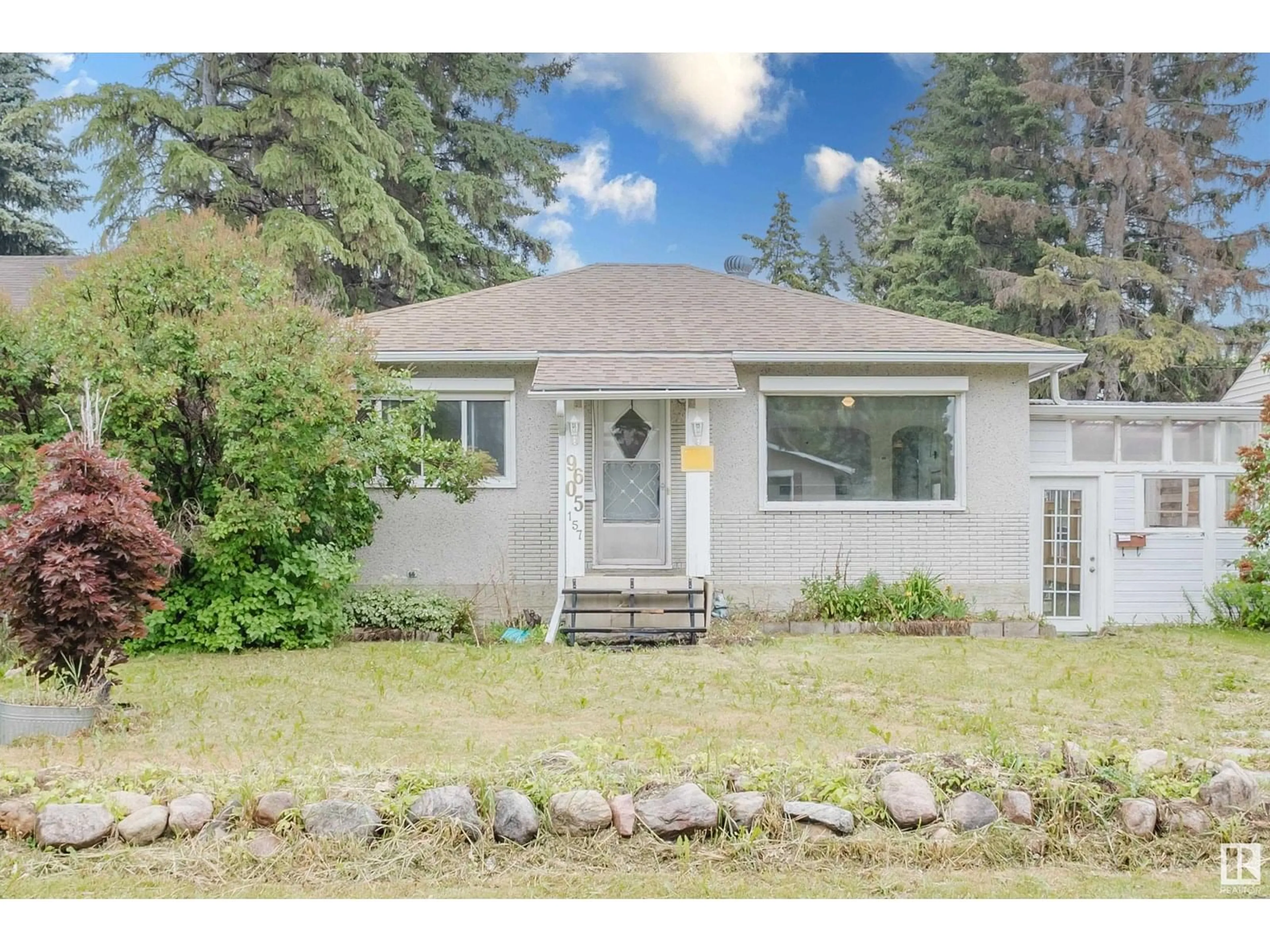 Home with vinyl exterior material, street for 9605 157 ST, Edmonton Alberta T5P2T1