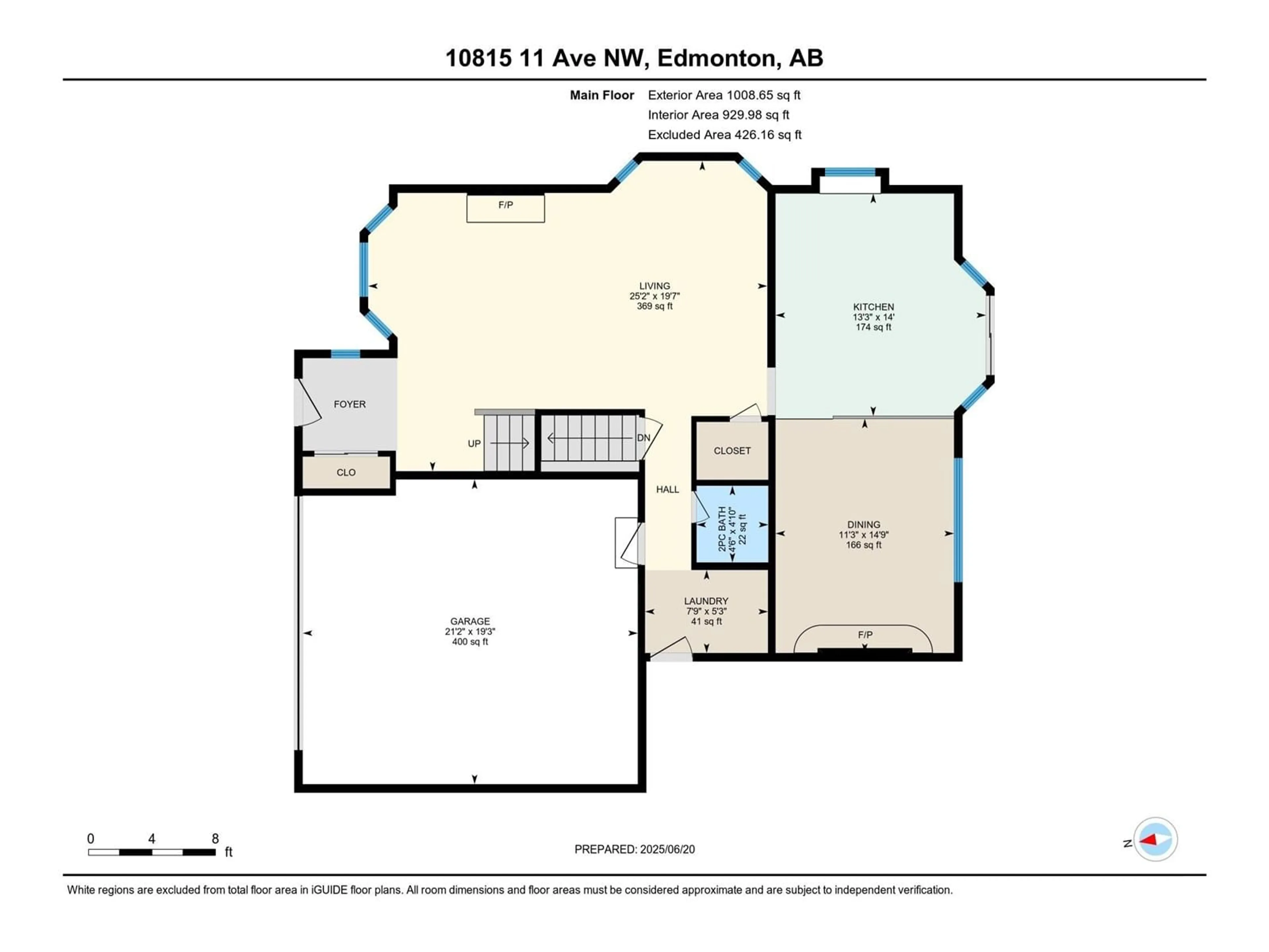 Floor plan for 10815 11 AV NW, Edmonton Alberta T6J6M2