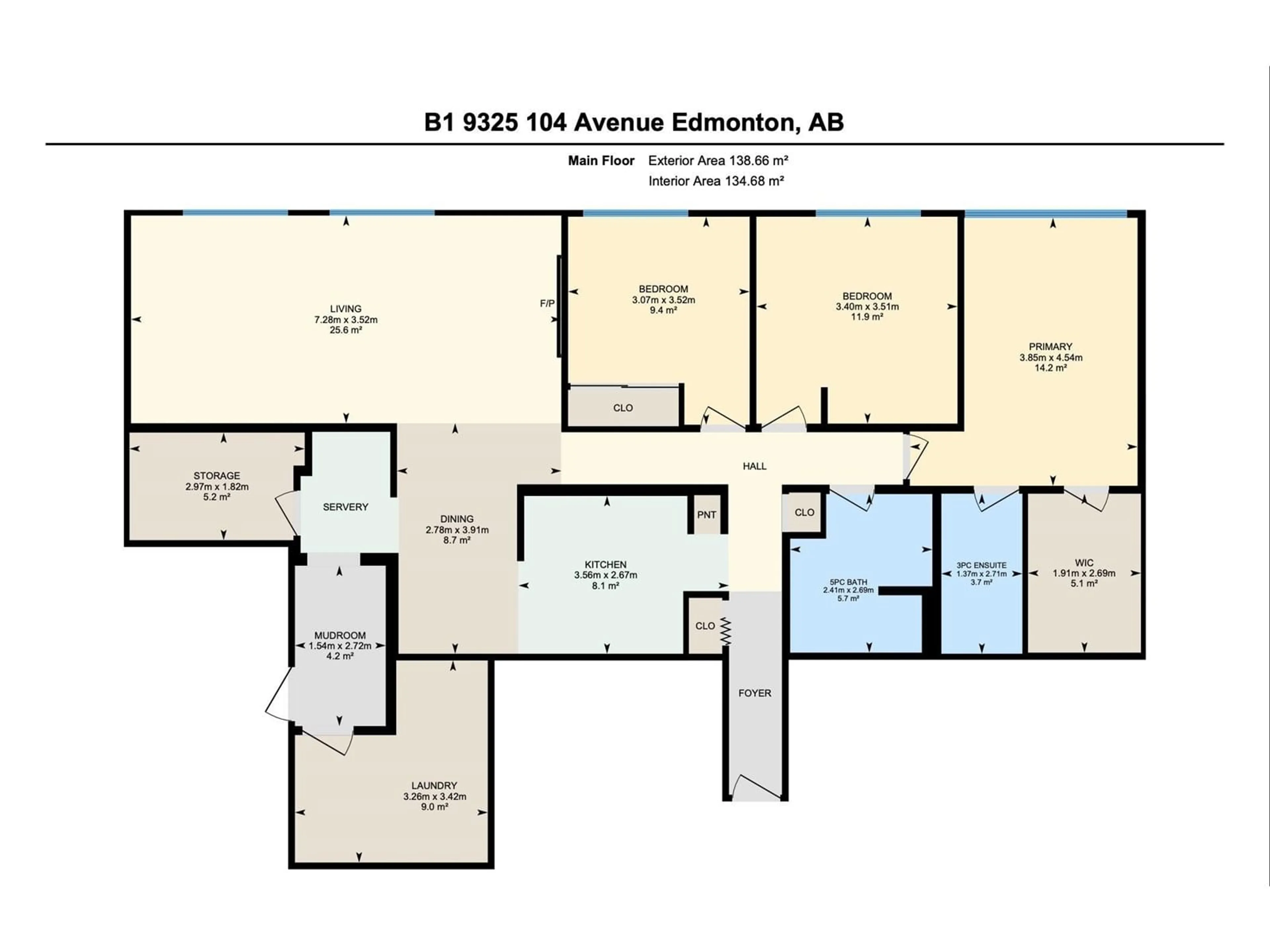 Floor plan for B1 - 9325 104 AV, Edmonton Alberta T5H0H9