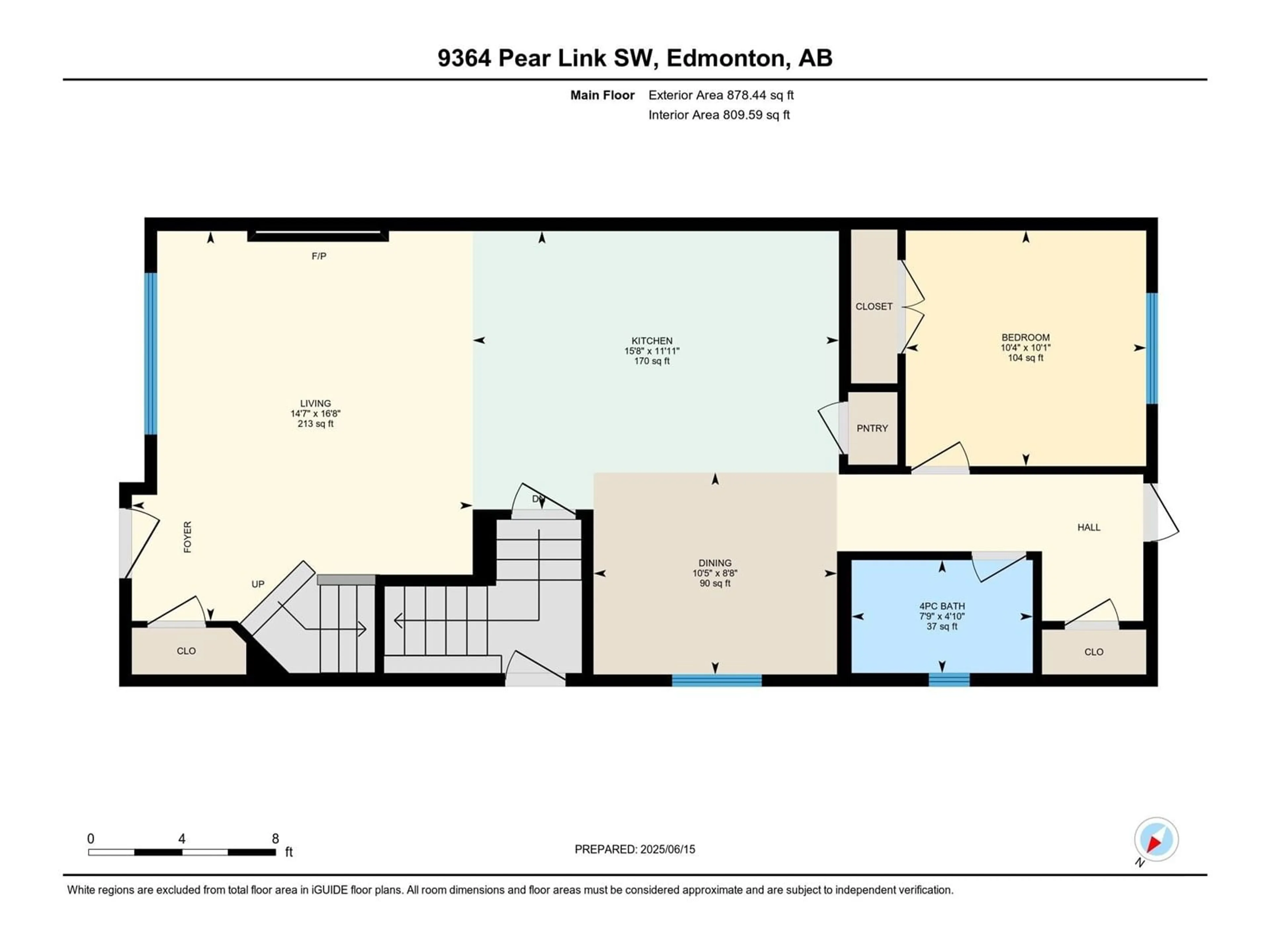 Floor plan for SW - 9364 PEAR LINK LI, Edmonton Alberta T6X2X5