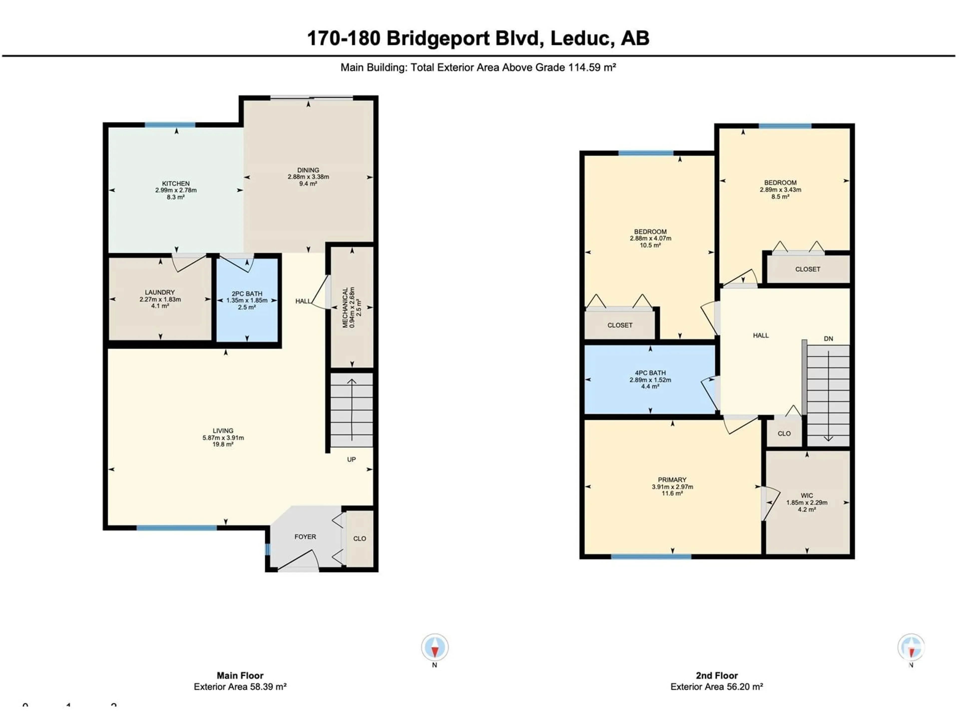 Floor plan for 180 - 170 BRIDGEPORT BV, Leduc Alberta T9E8S1