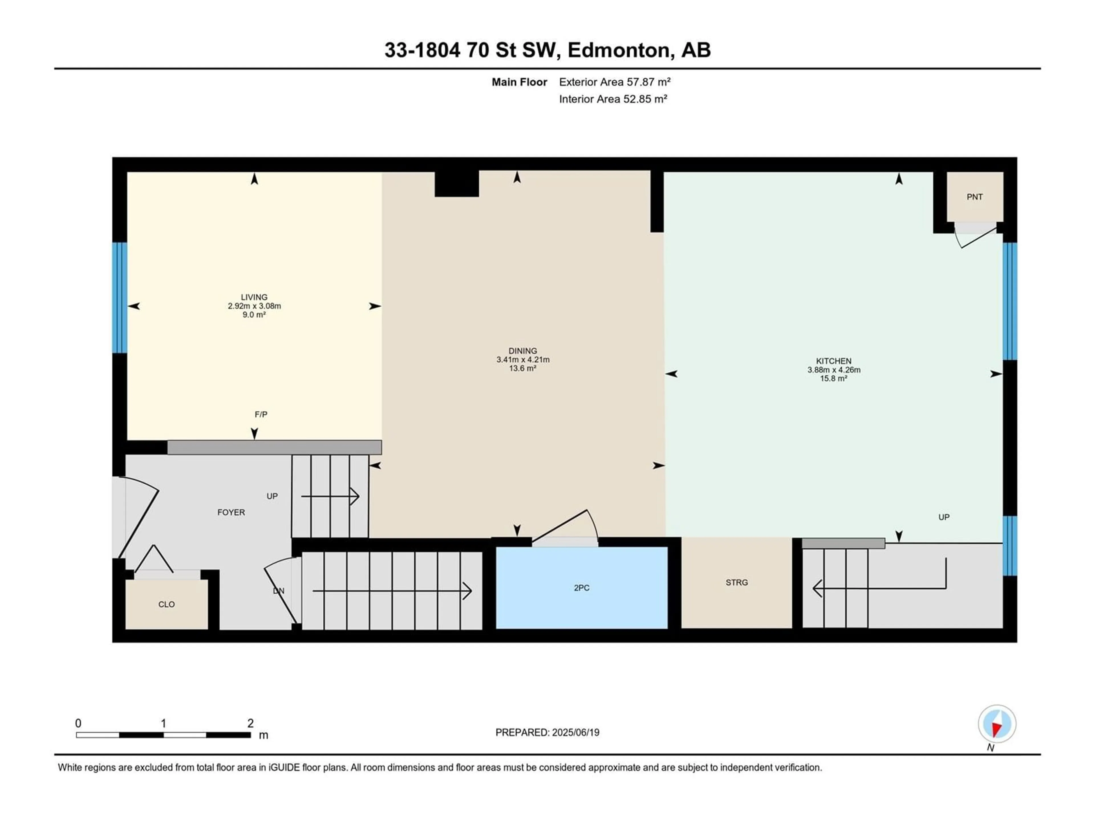 Floor plan for #33 - 1804 70 ST, Edmonton Alberta T6H0H4