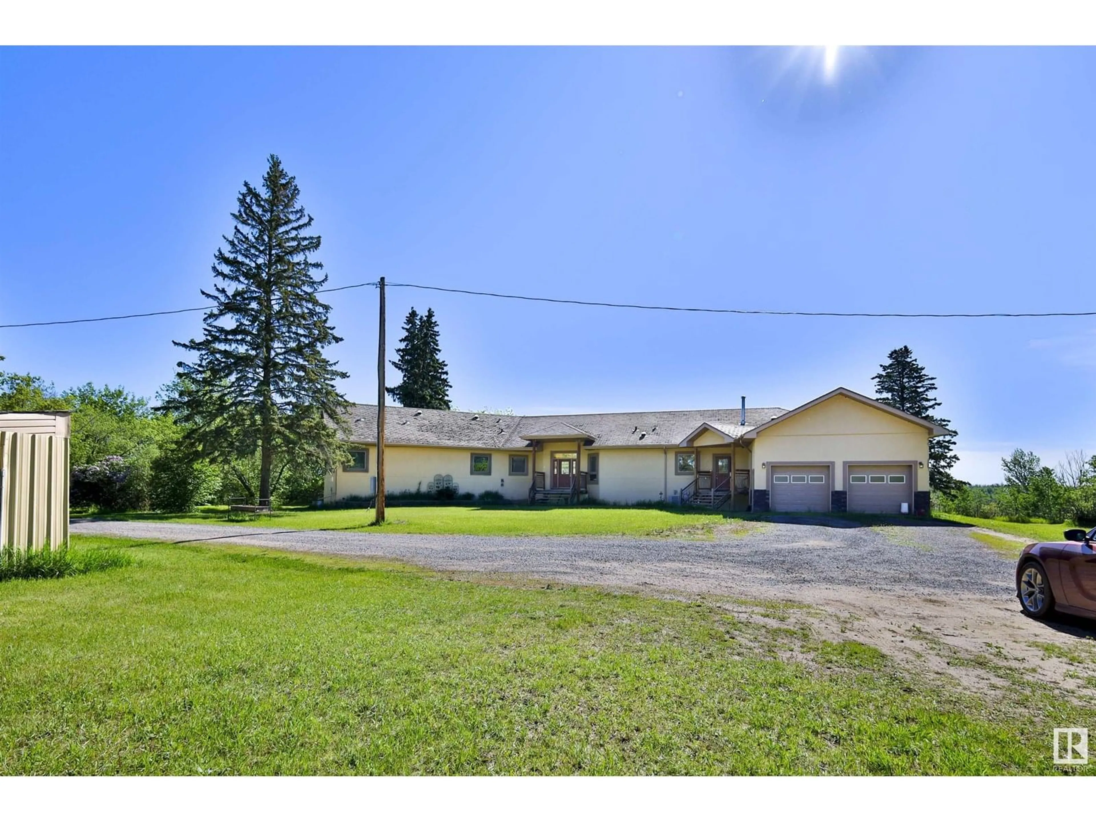 A pic from outside/outdoor area/front of a property/back of a property/a pic from drone, street for 51004 RGE ROAD 263, Rural Parkland County Alberta T7Y1E2