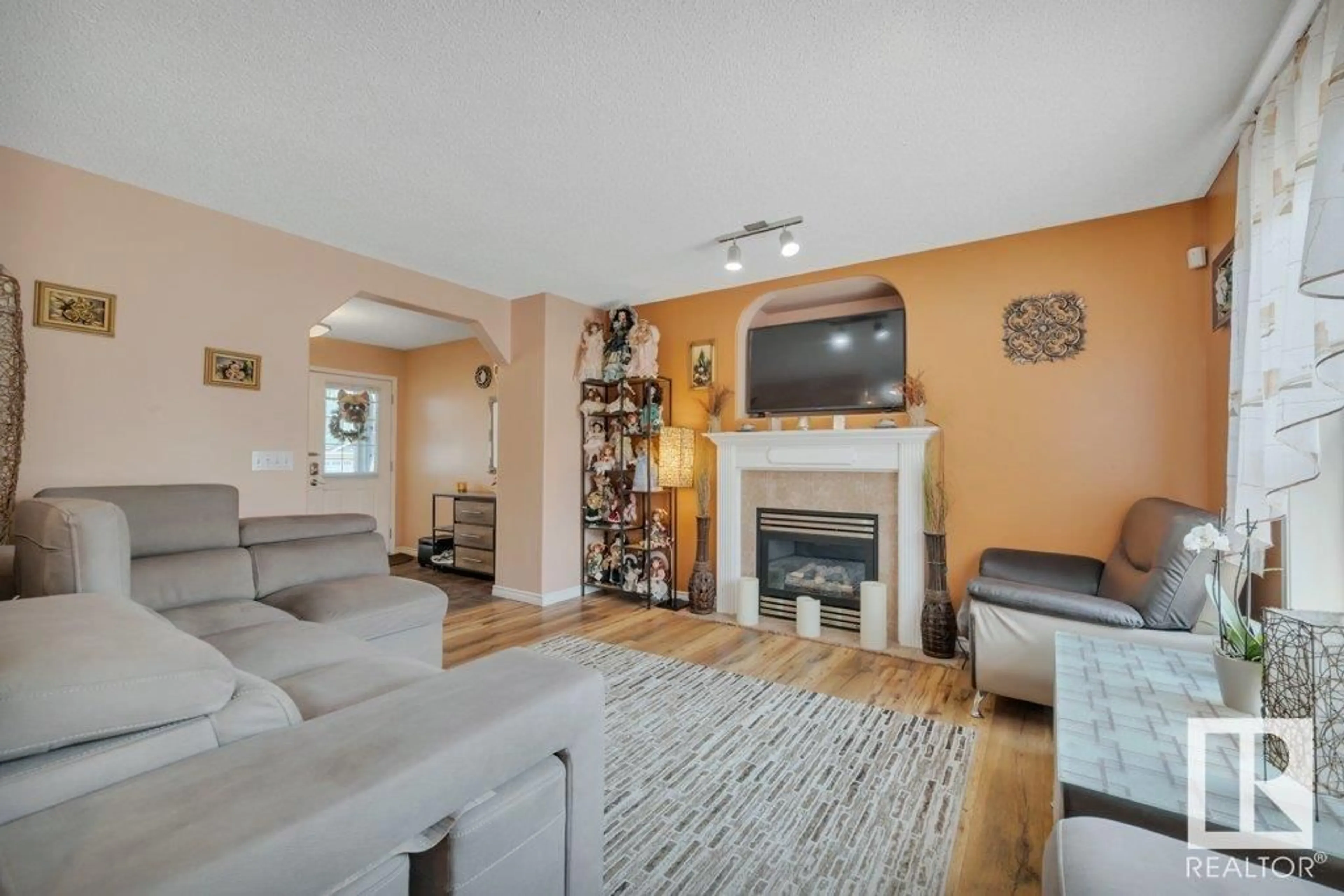 Living room with furniture, unknown for NW - 11239 167B AV, Edmonton Alberta T5X6J6