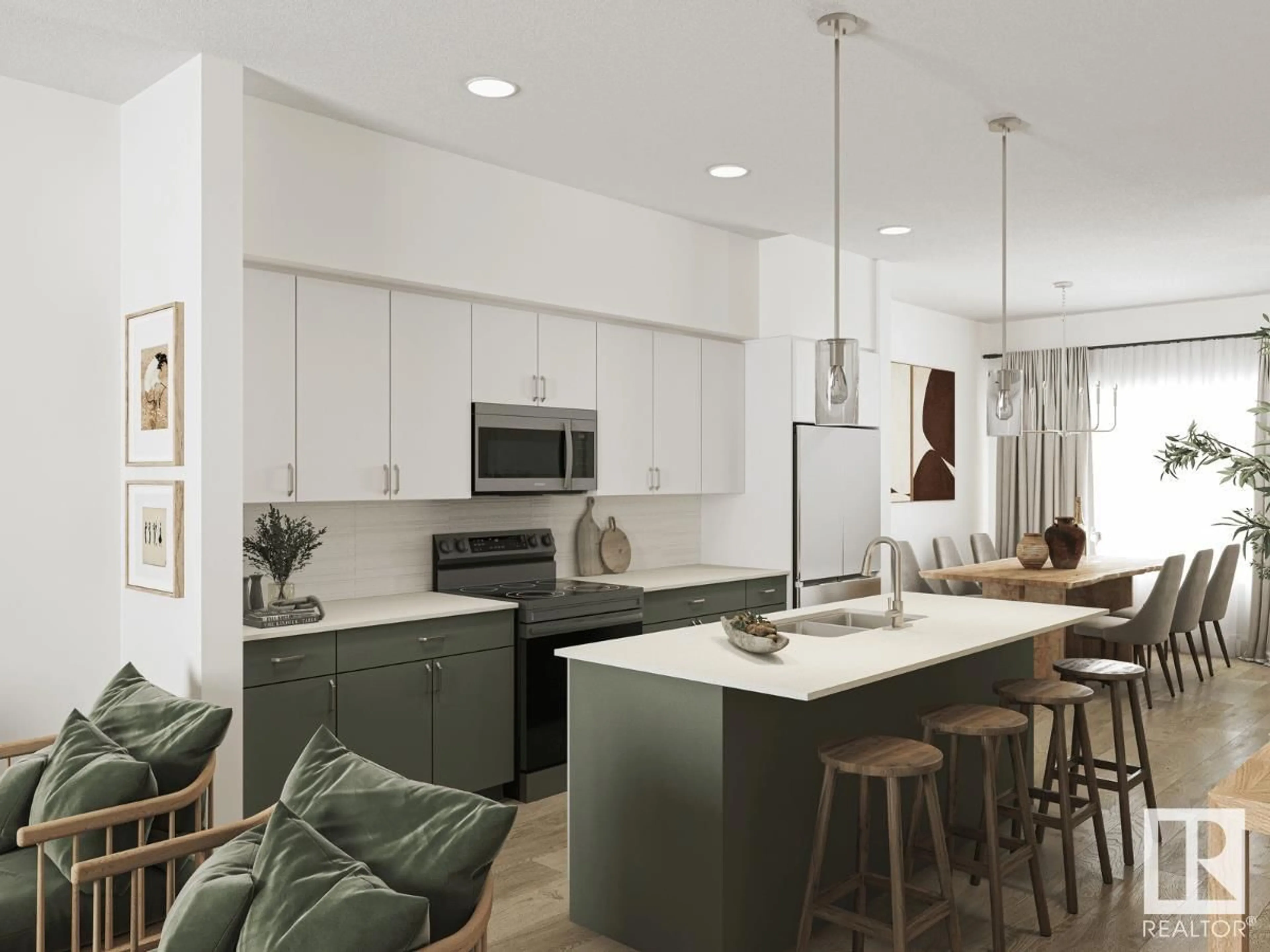 Open concept kitchen, unknown for 655 173 AV, Edmonton Alberta T5Y4E8