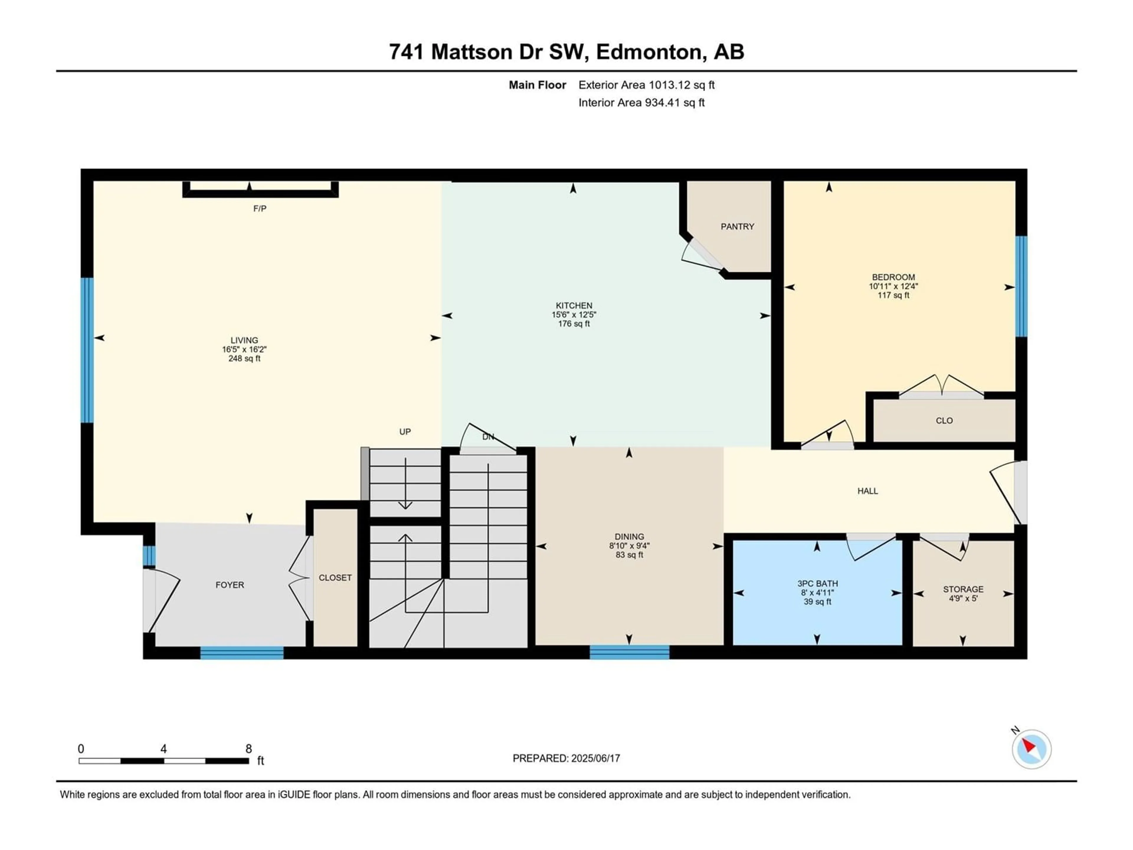 Floor plan for 741 MATTSON DR, Edmonton Alberta T6X3G3